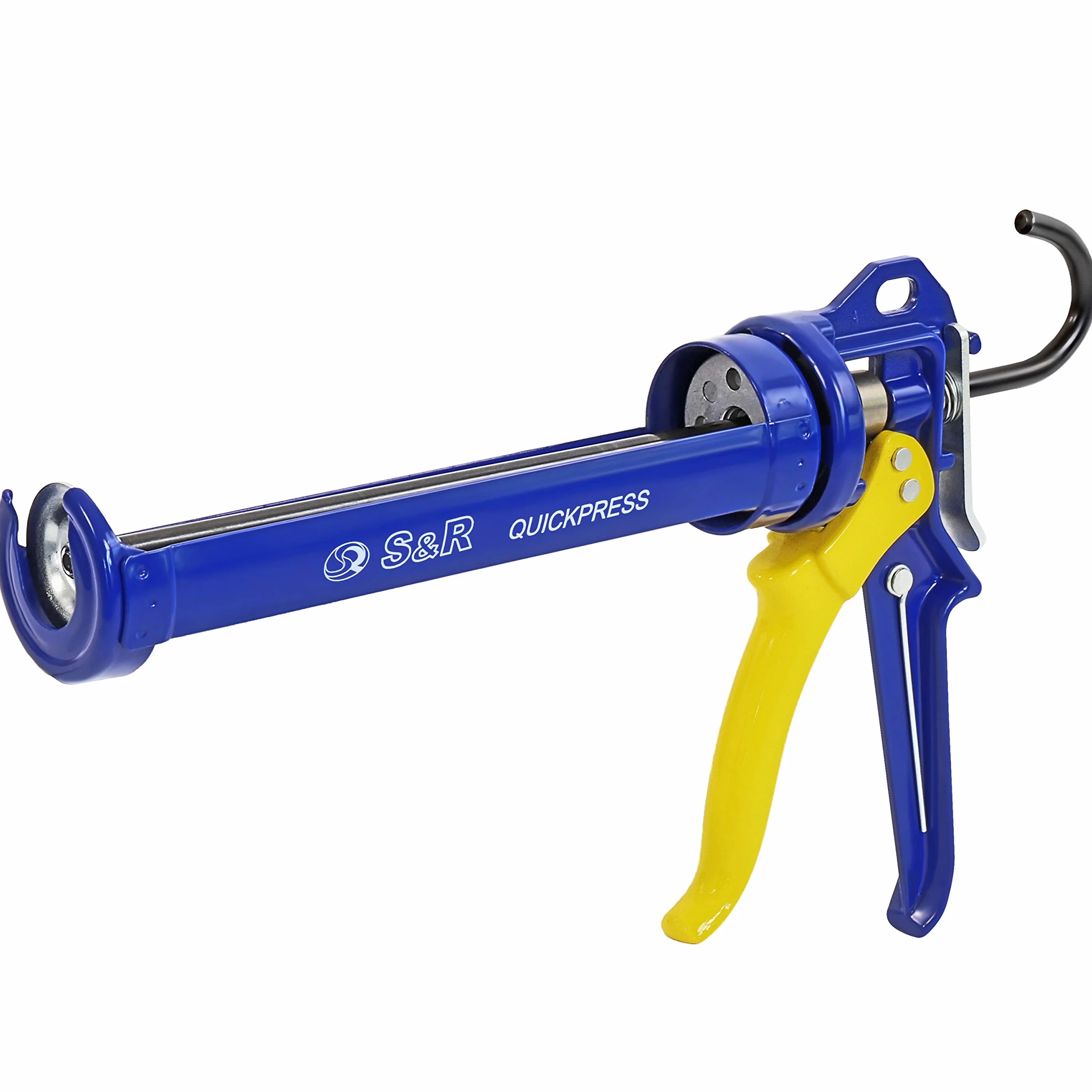 S&R Pistolet à Cartouche Silicone Professionel en Métal. Pour Cartouches de Silicone jusqu'à 310ml, Transmission de force 18:1