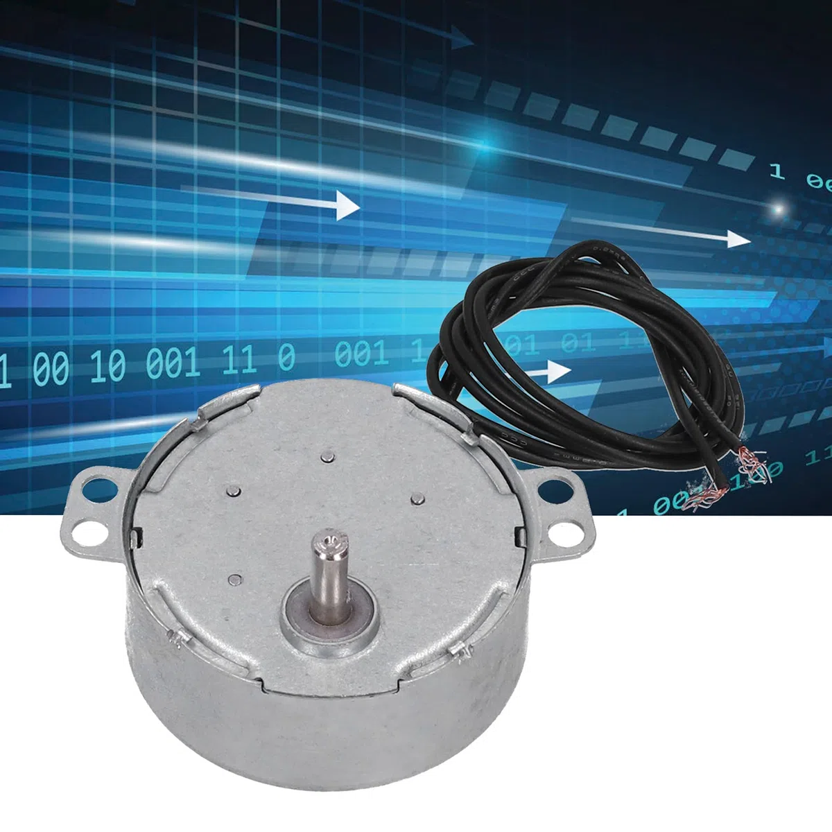 Micro Moteur Moteur Synchrone AC Aluminium Laiton TYC 50 220 240 V 2,5 3RPM 4W CCW Faible Bruit Couple Élevé Vitesse Constante pour Support d'affichage de Plateau Tournant de Chauffage de