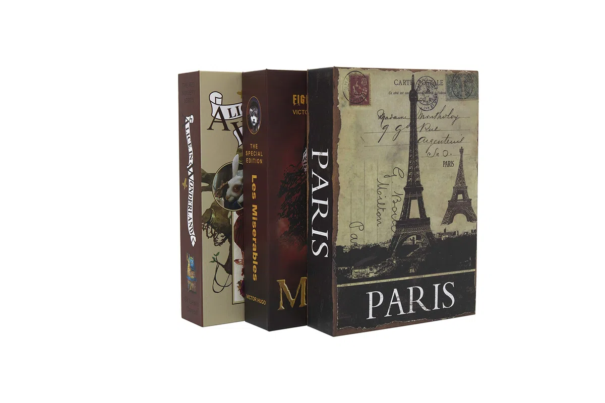 Boîte de rangement sûre de livre de détournement de papier réel, coffre-fort secret de dictionnaire avec serrure de code/clé, coffre-fort caché de livre de flip (Clé d'Orgueil et Préjugés)