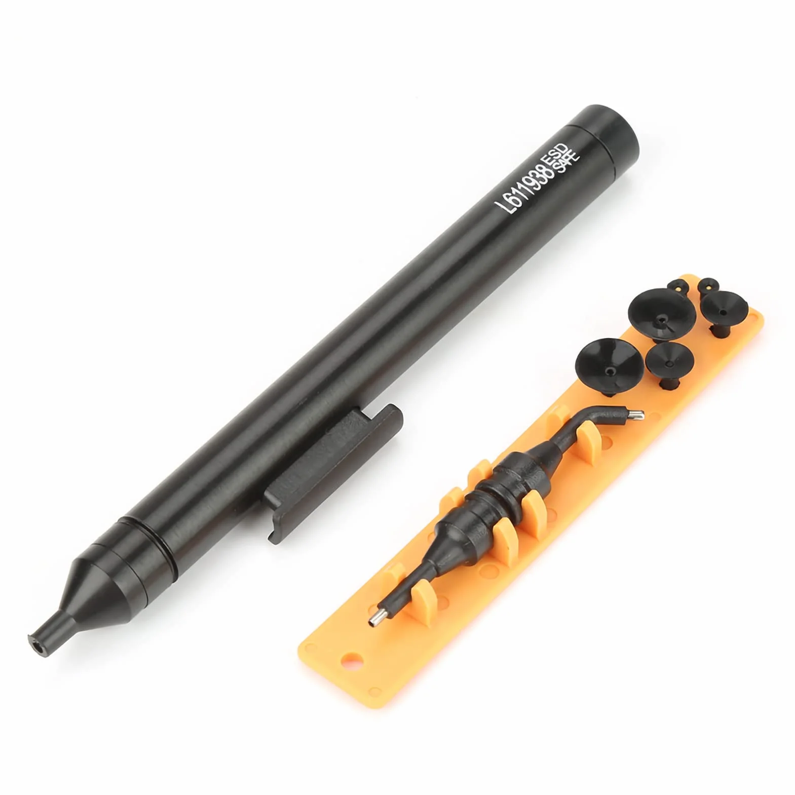 Stylo Aspirateur, L611938 Stylo Aspirateur Kit d'Outils de Ramassage avec 6 Ventouses et 2 Embouts d'Aspiration pour Placement de Composants de Précision IC SMD