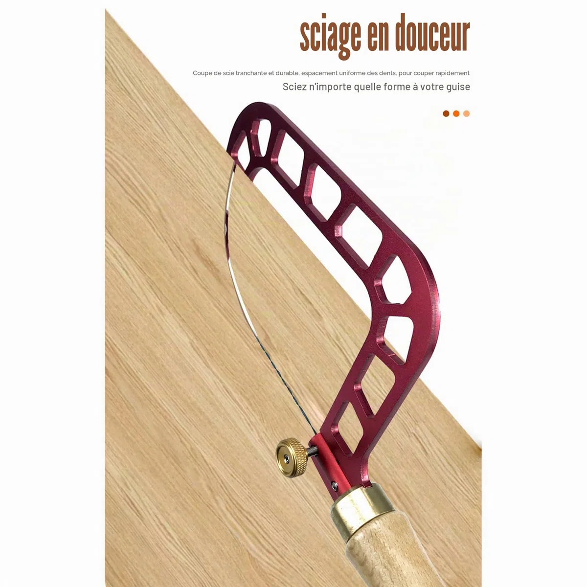 Scie À Chantourner, Cadre en Alliage, Fil D'Acier Rapide Et Propre Coupe Régulière, Scies À Main Multifonctionnelles Incisives + Lime de Secours, pour Projets D'Artisanat, Bijoux Diy
