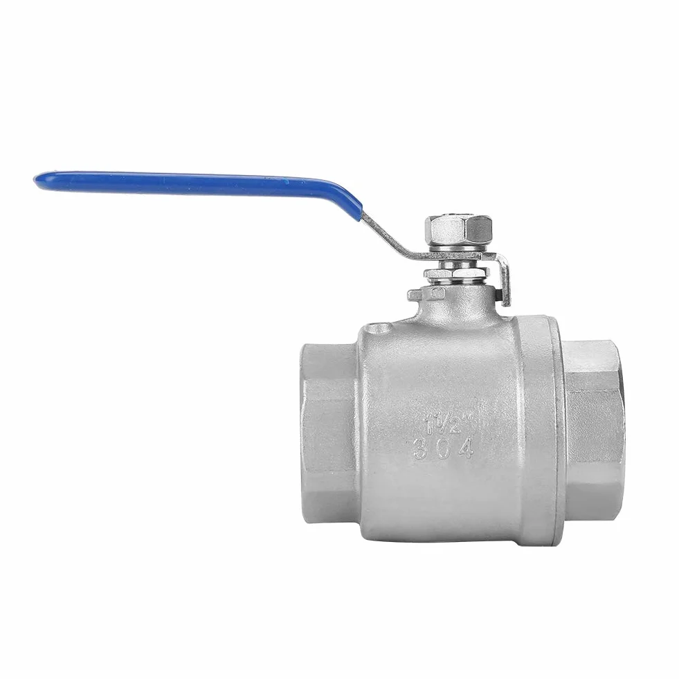 Robinet à boisseau sphérique à filetage femelle, deux pièces, en acier inoxydable 304, DN40, 1 1/2 po, 1 000 WOG