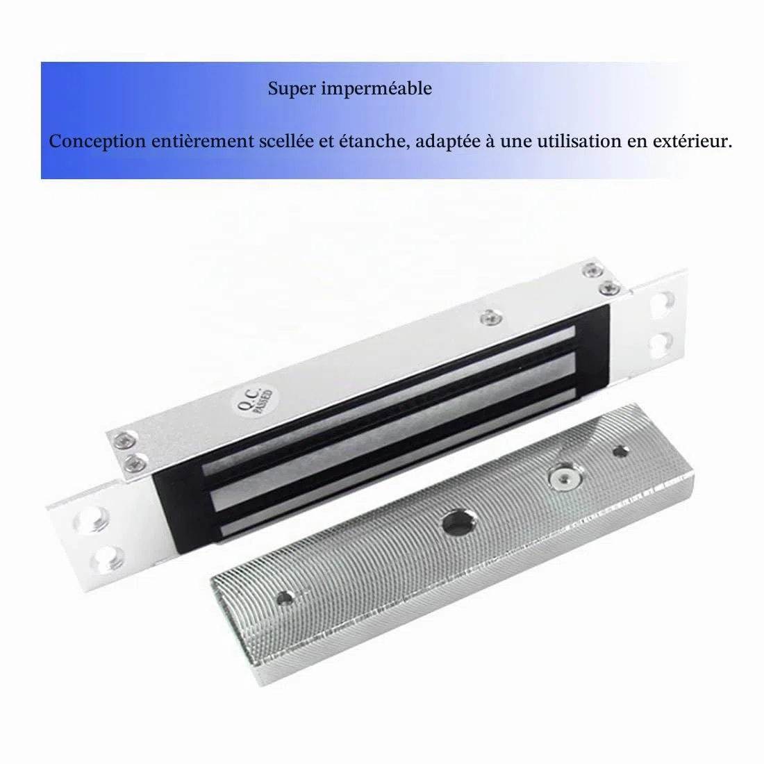 180KG/350lbs Serrure magnétique électrique DC12V Installation intégrée Serrure électromagnétique étanche NC Fail Safe pour système de contrôle d'accès Porte en bois/métal/verre