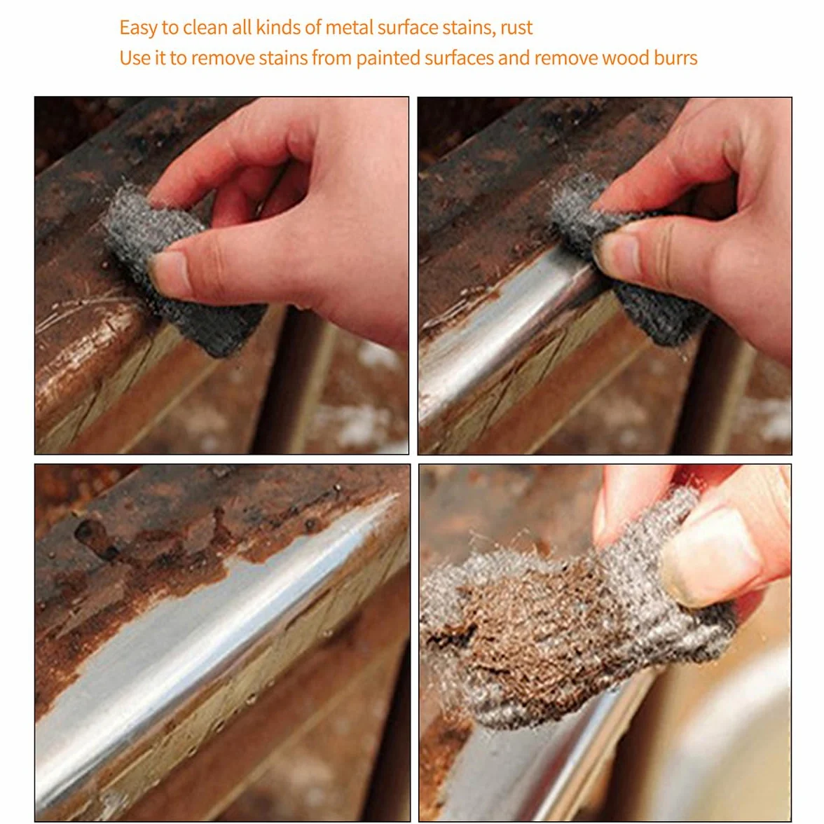 Laine d'acier Meccion 0000 Laine d'acier ultra fine 3 paquets pour le nettoyage, le polissage et la préparation de surface du bois et du métal - 2.5m/Rouleau