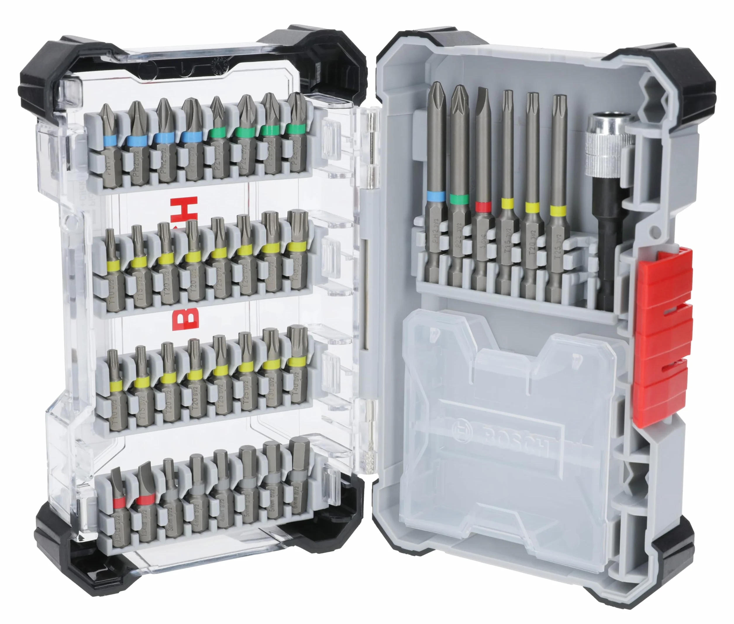 Bosch Lot de 40 embouts de vissage extra durs, 40 pièces (197 x 110,5 mm, accessoires professionnels, tournevis, perceuse)