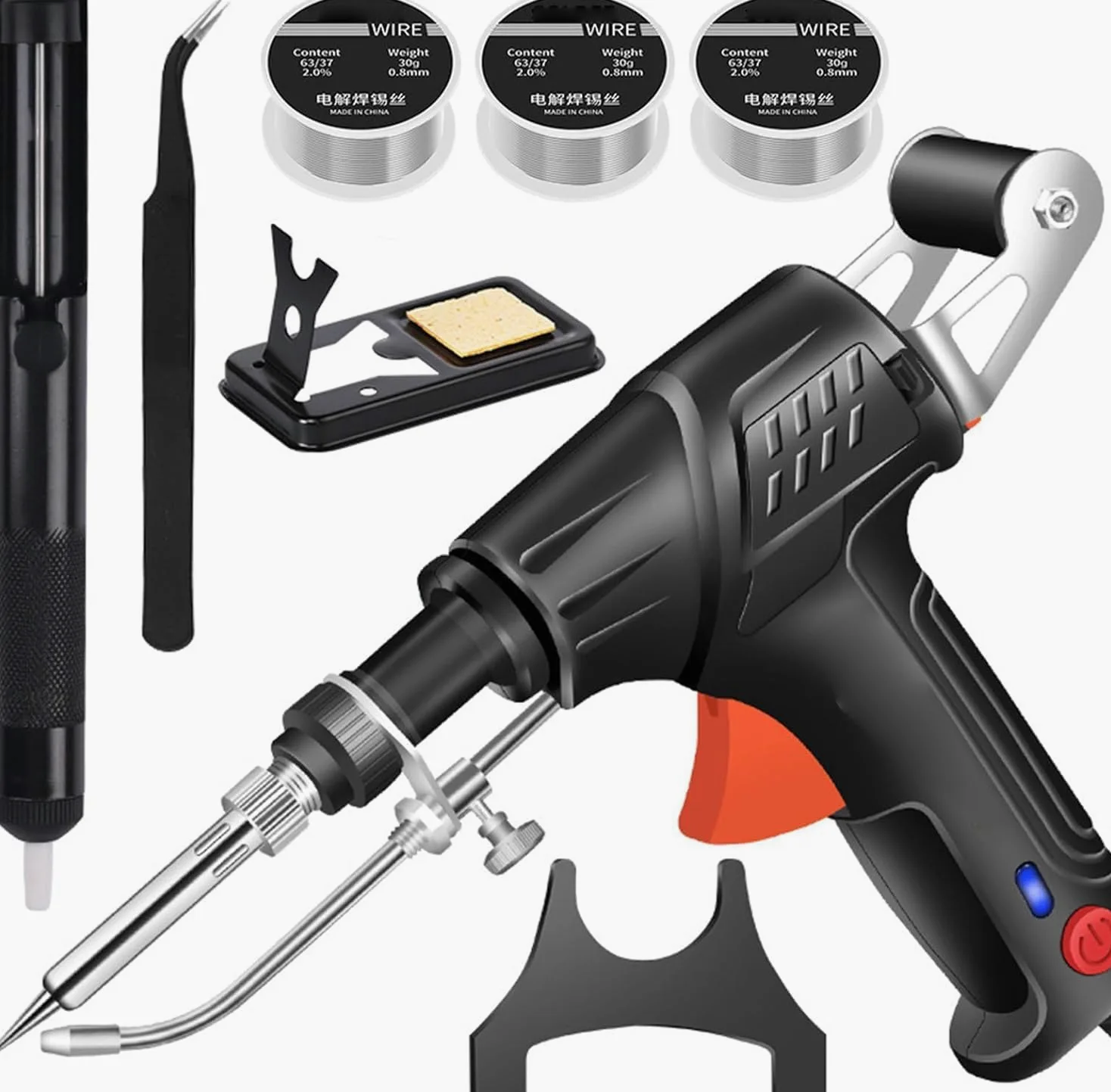 Ayyecoeeye Ensemble de 5 pièces de soudeur polyvalent Ayyecoeeye Pistolet de soudage laser industriel chauffant à l'intérieur, pistolet à souder multifonction pour bricolage industriel domestique
