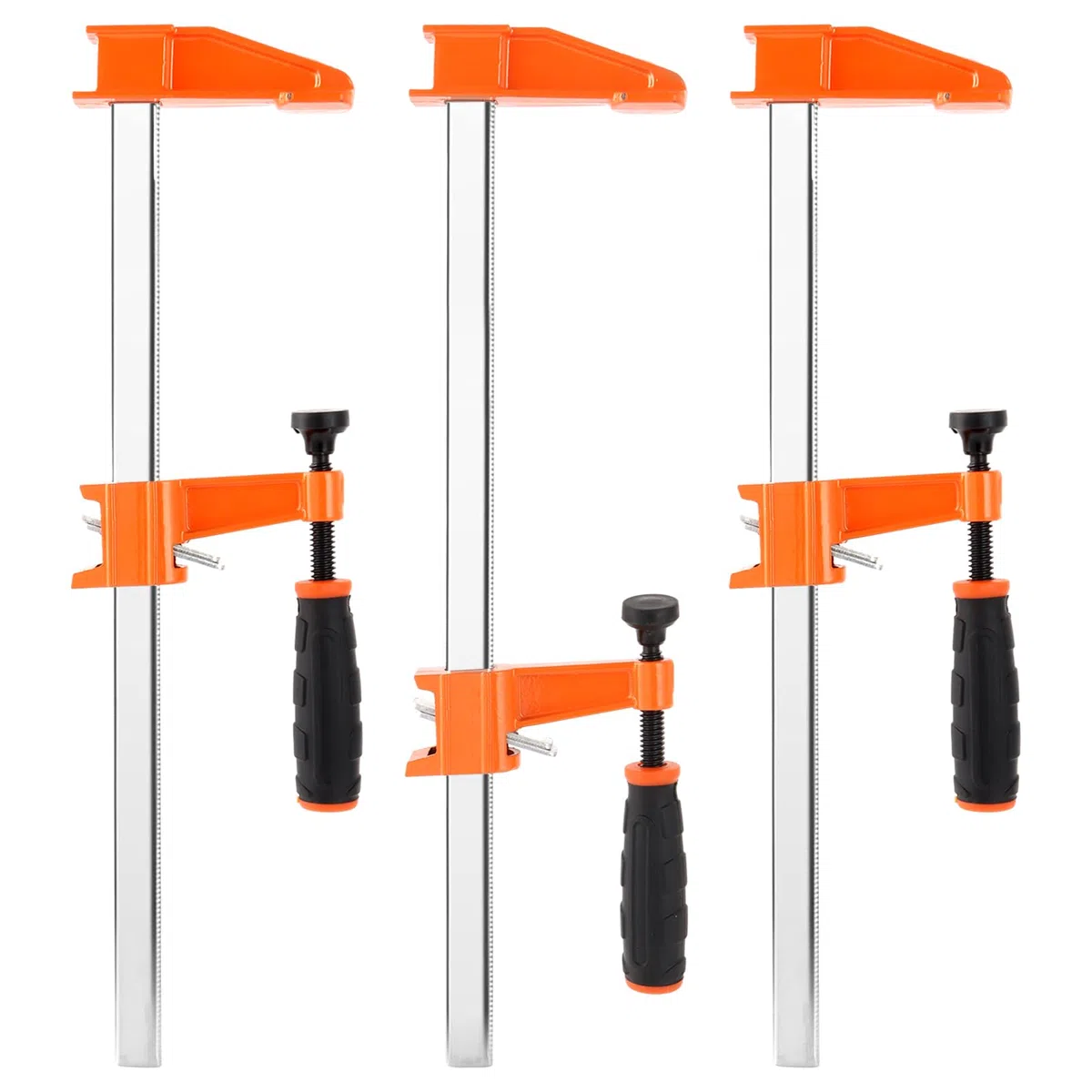 YAYODS Lot de 3 Serre-Joint à Visser 400 mm - Serre-Joint de Menuisier Ouverture 300 mm - Presse à Vis Profondeur 60 mm - Outil de Fixation en Métal Robuste pour Travail du Bois, Collage et Bricolage