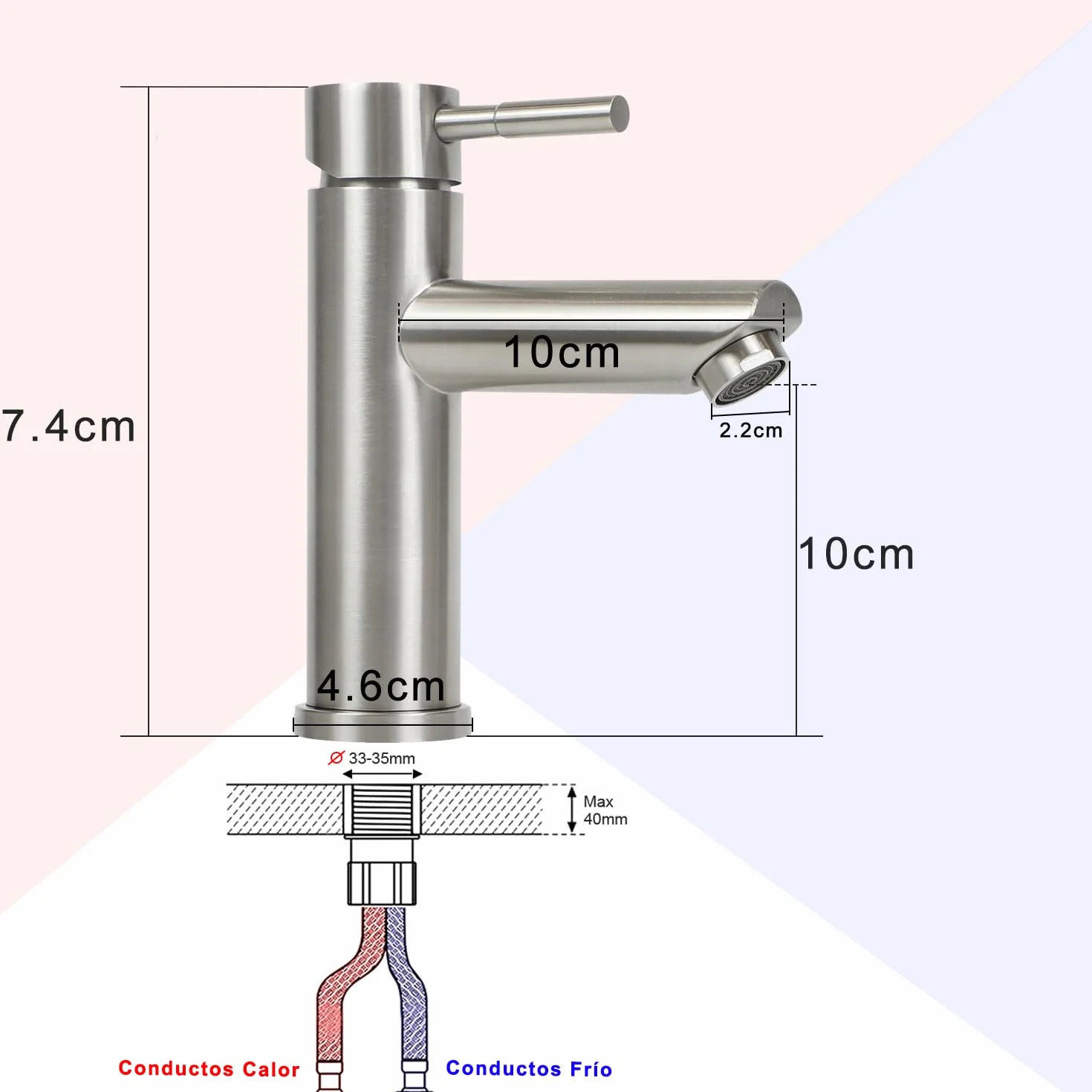 Robinet Salle de Bain Robinet Lavabo - Cascade Moderne Design Elégant Robinetterie Chromé Mitigeur en Inoxydable Eau Chaude et Froide Disponible