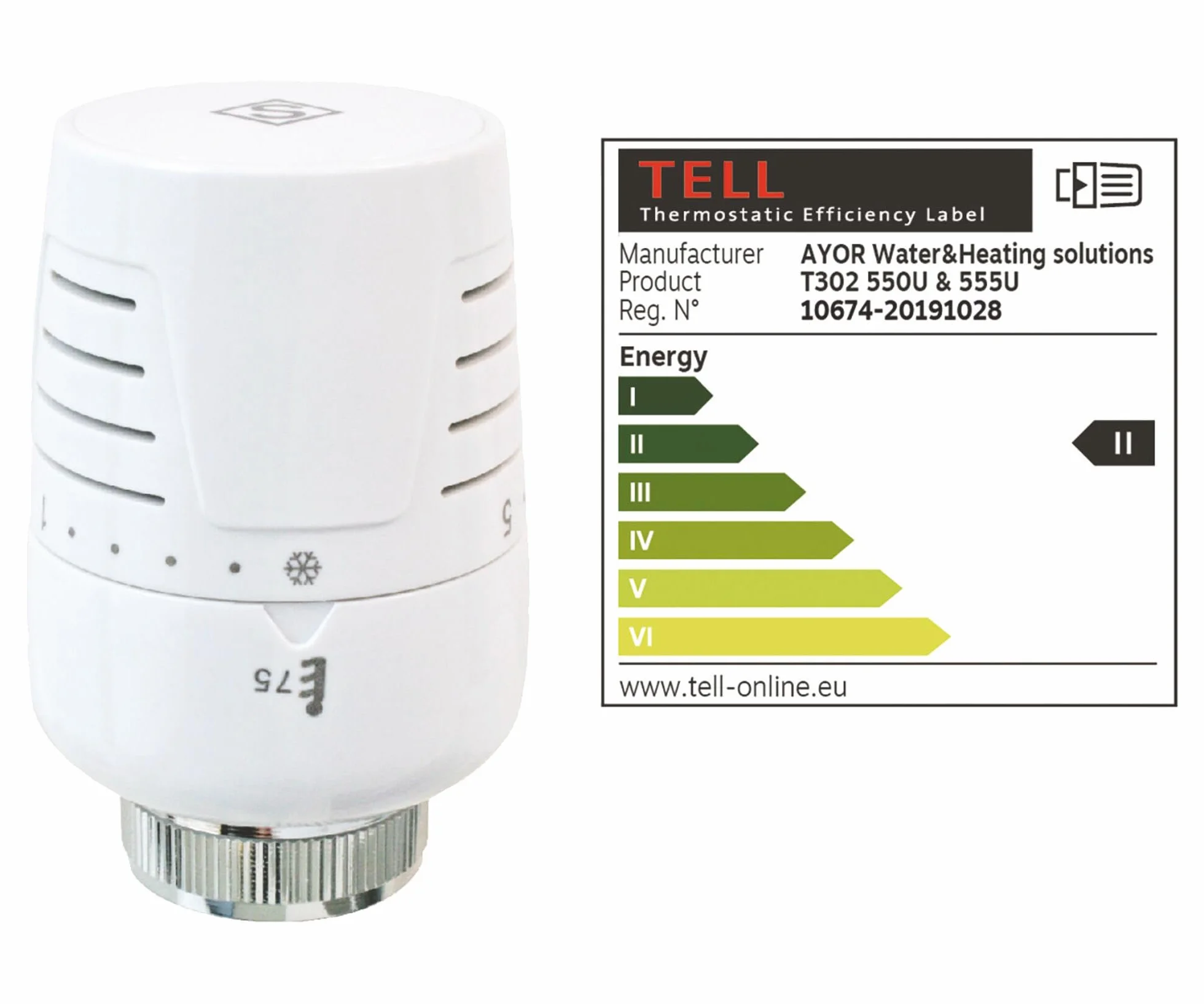 SOMATHERM FOR YOU Robinet thermostatique T302 équerre 3/4 en Laiton Blanc