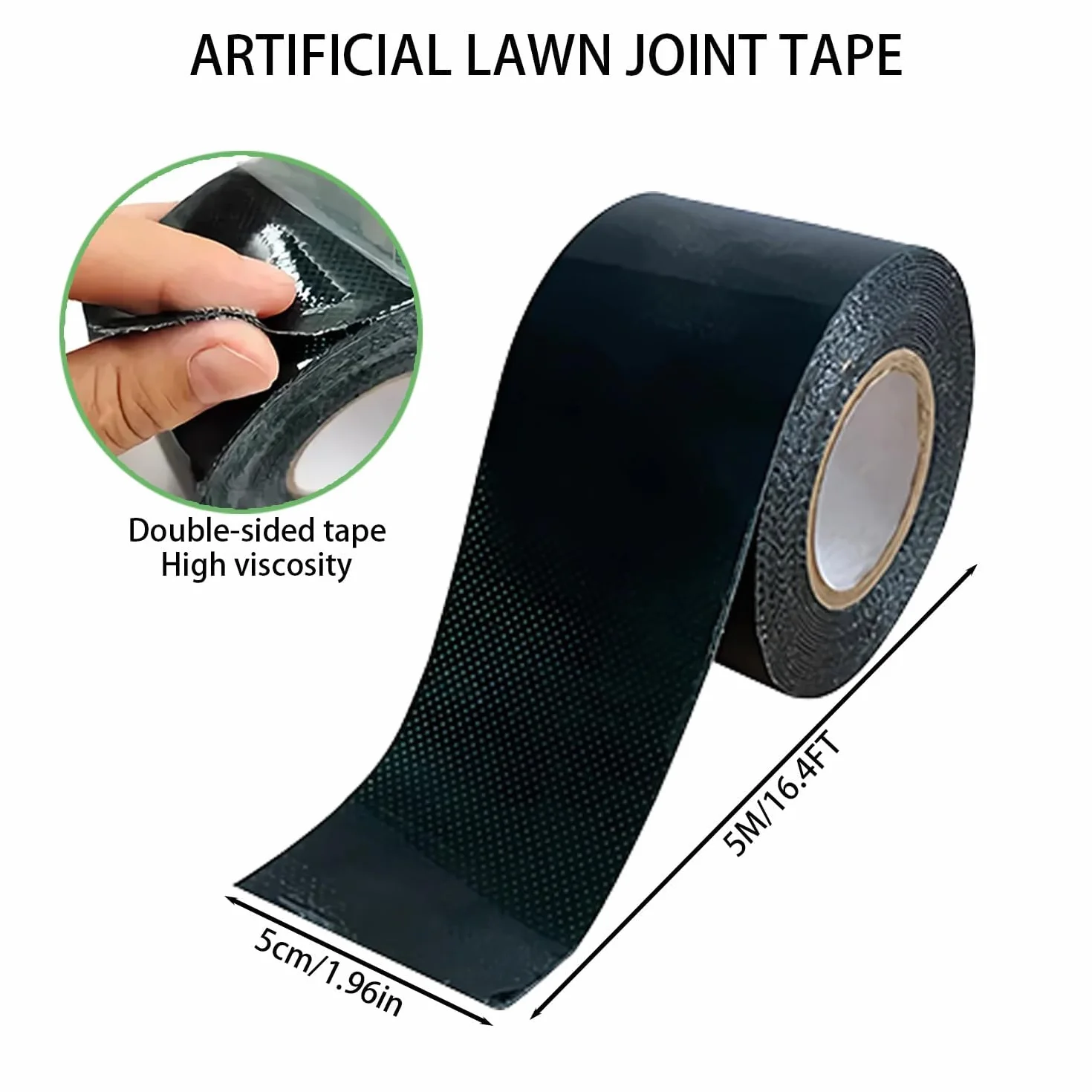 Bande de Jonction Gazon Synthetique 4pcs Ruban de Couture pour Gazon Artificiel Ruban Double Face pour Gazon Synthétique pour le Jointage de La Fixation du Tapis de Pelouse 50mm x 5m (4)