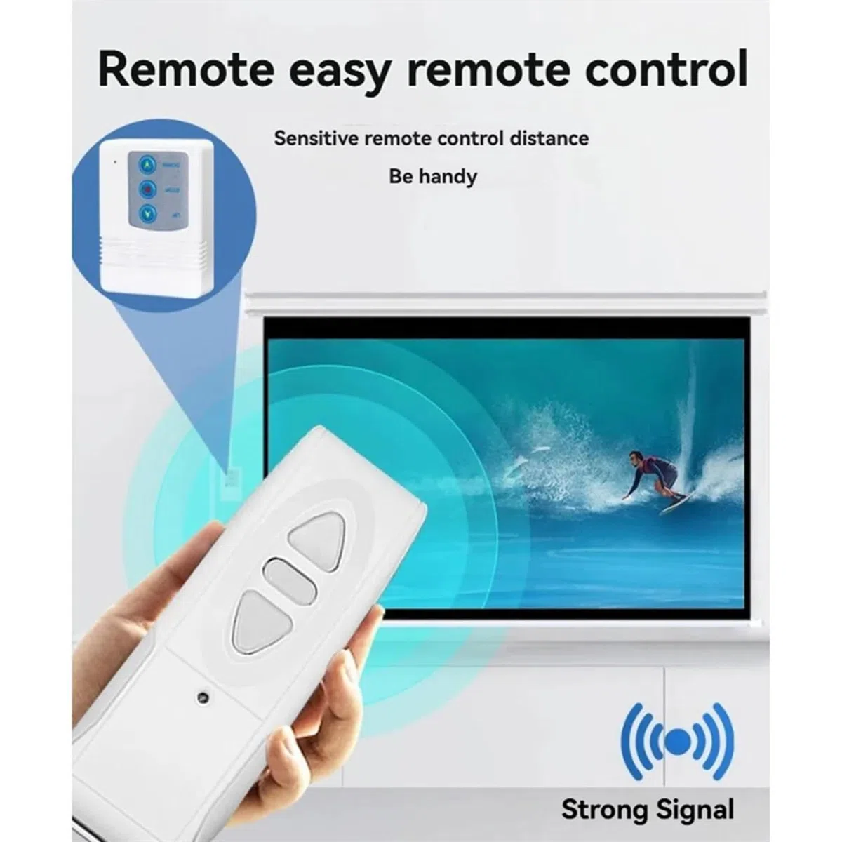 EU Type AC 220V 433MHZ Moteur électrique Projection Écran Contrôleur Rideau électrique Moteur Télécommande sans fil Interrupteur Contrôleur Rideau électrique