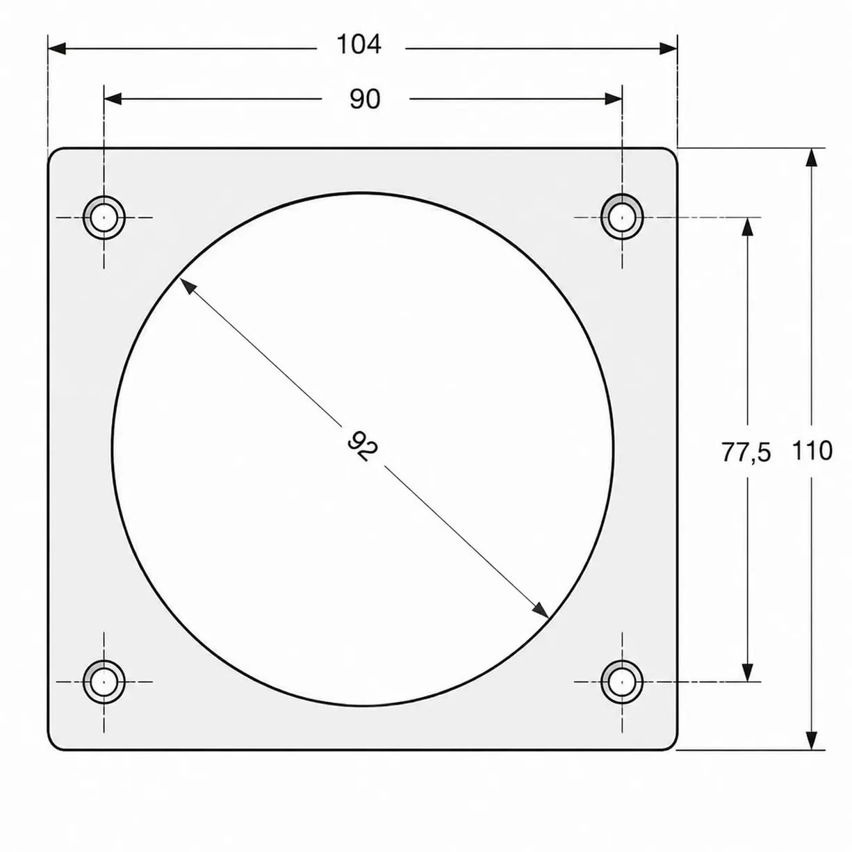 Prise de courant externe CEE - Protégée contre les projections d'eau - 200 à 240 V - 16 A - 3 broches - IP44 - Blanc
