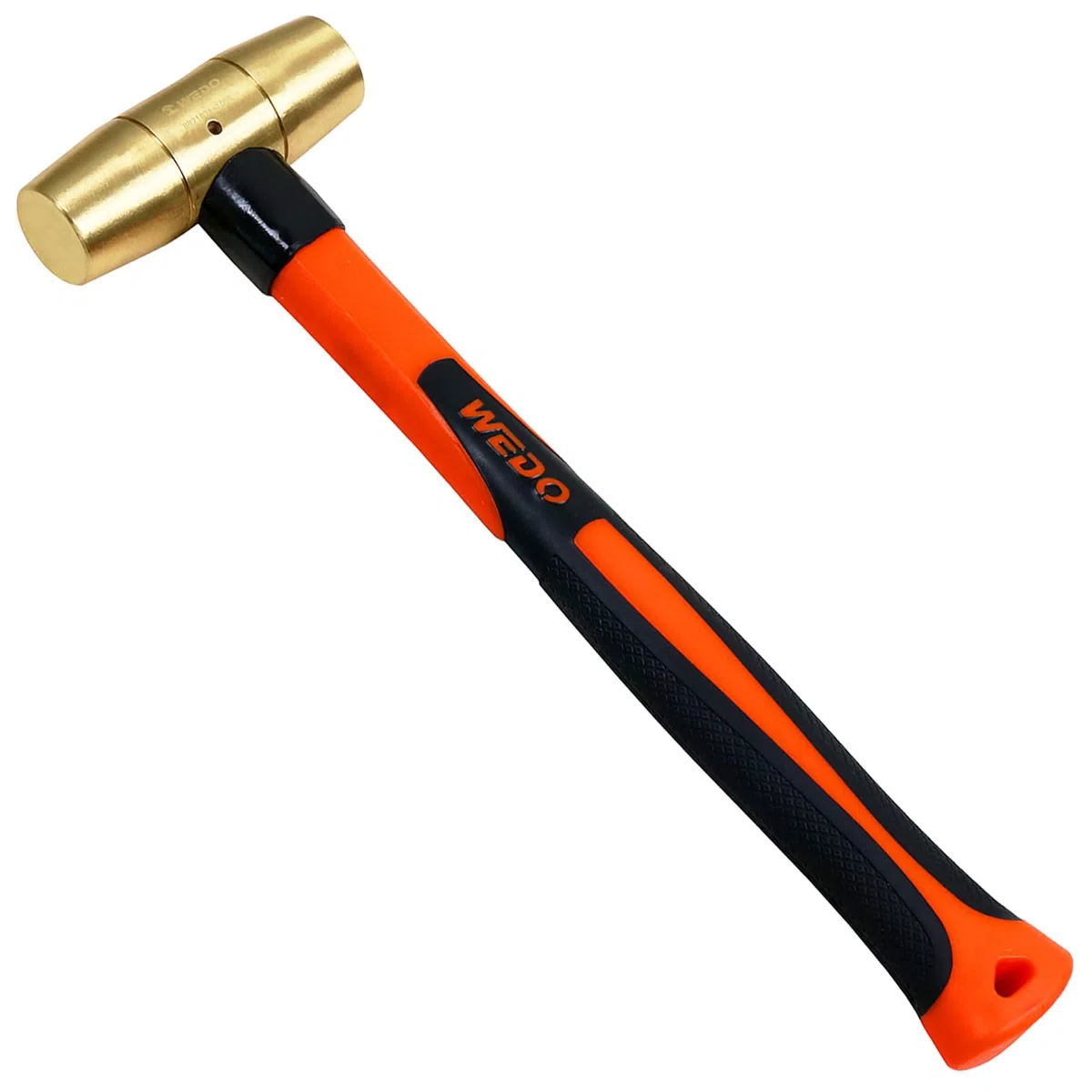 WEDO Massette en laiton,manche en fibres de verre,230g et 280 mm de longueur,Marteau arrache-clous de charpentier,Idéal pour la construction,résistante à la corrosion,Forgé
