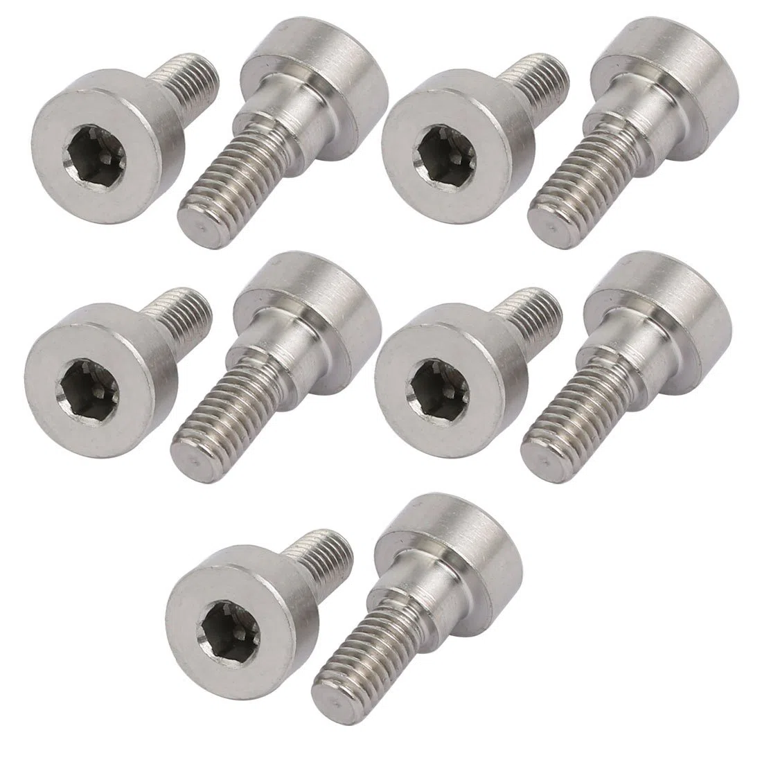 sourcing map 10pcs Vis Épaule diamètre d'épaule de 8mm, long épaule 4mm Filetage M6