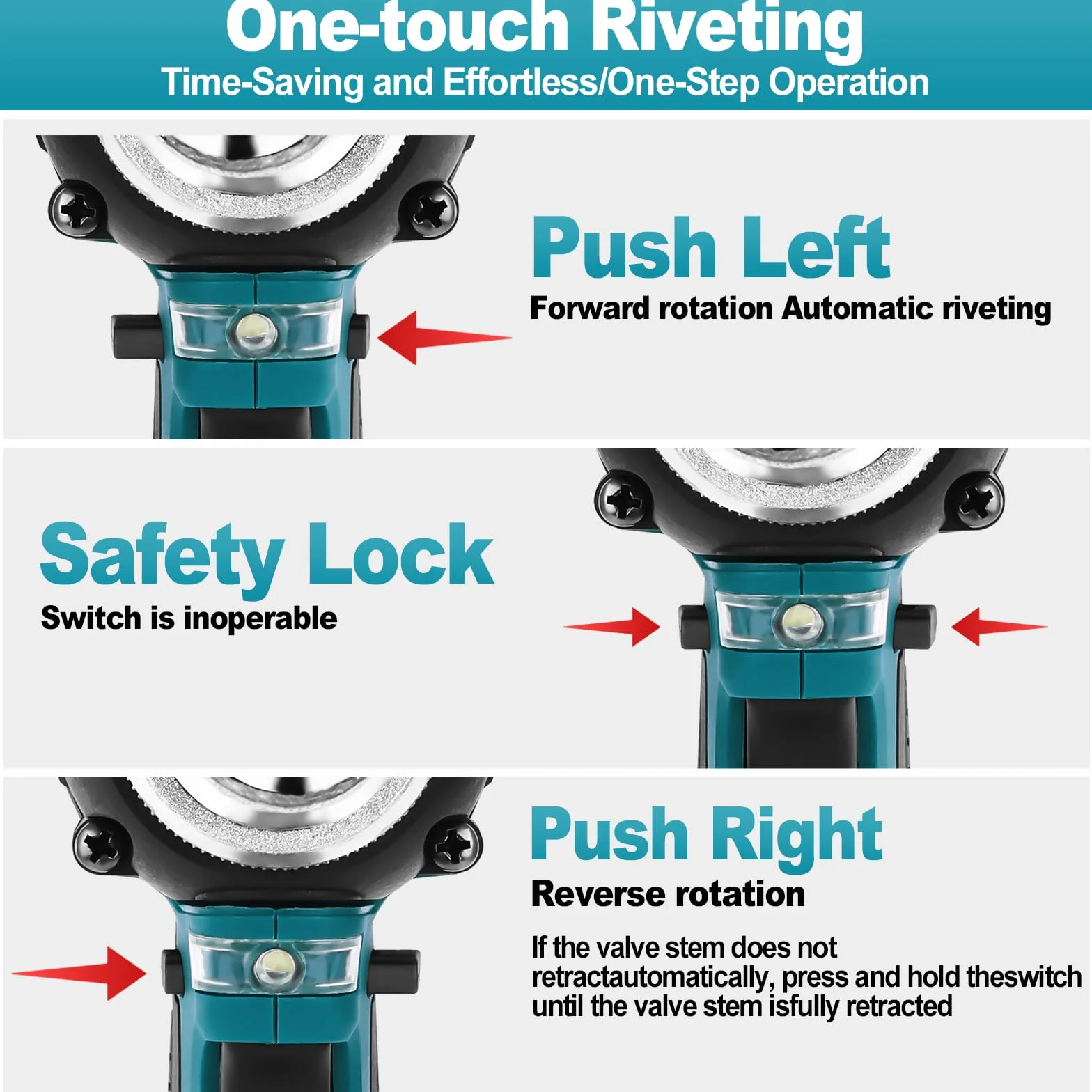Yofuly Riveteuse Sans Fil Compatible avec Makita 21V Batterie, Electrique Pistolet à Riveter avec 2* Batteries, 20,000N Pince à Rivets Sans Balais avec 3 Adaptateurs et Mallette de Transport