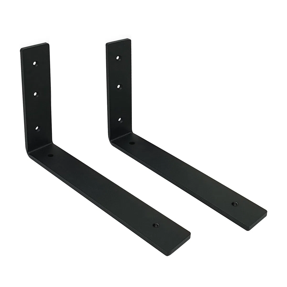 MLOQI Lot de 2 Equerre Etagere Murale, Supports Pour étagères Lourdes Industrielles, Equerre Charge Lourde, Supports en L, 5 mm d'épaisseur avec Vis (30 cm)