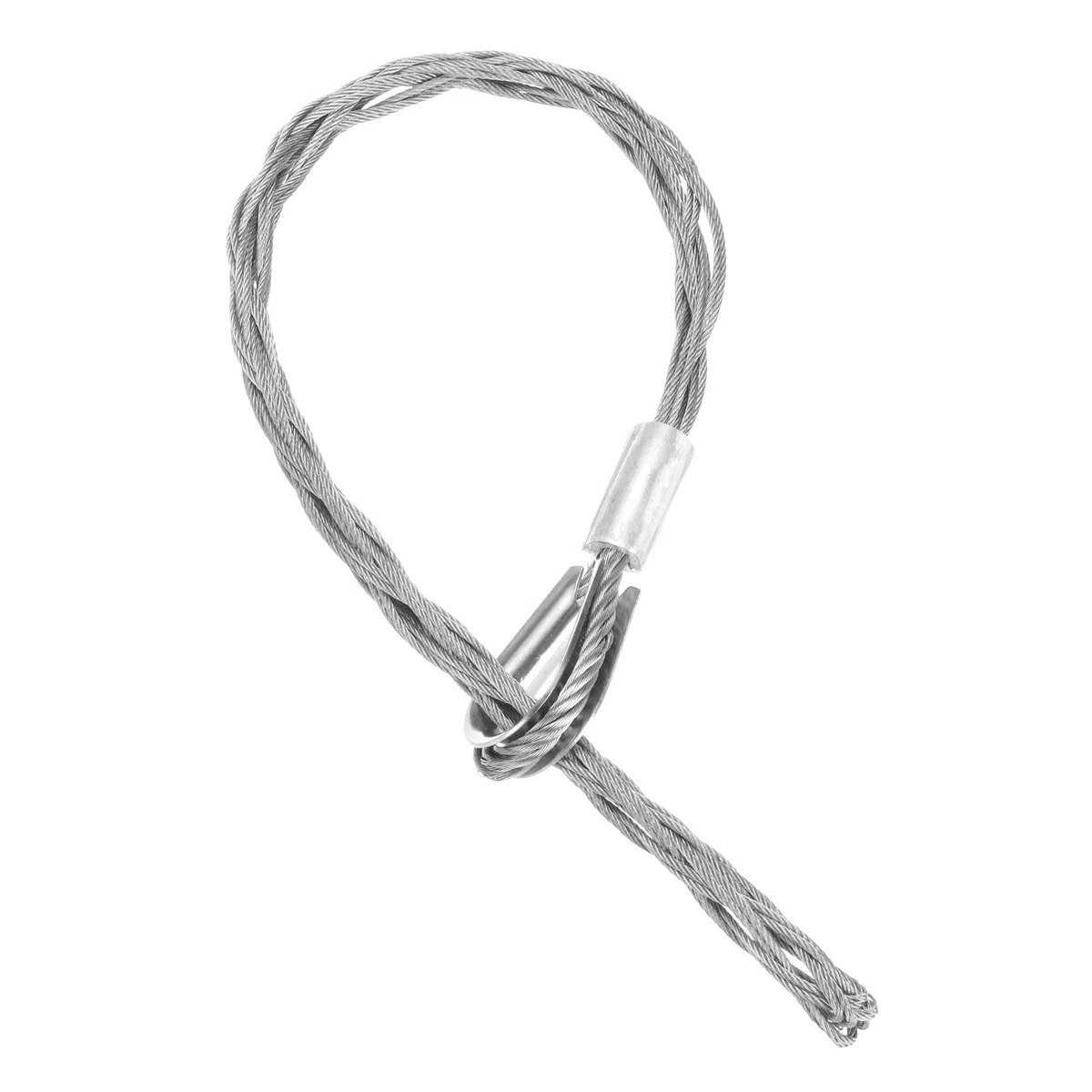 QUARKZMAN 18-25mm OD Câble Chaussettes de Tirage Grip 0.63 M Simple Tête Côté Tirage Fil Maille Puller Chaussettes Grip Outils de Tirage de Fil en Acier Inoxydable