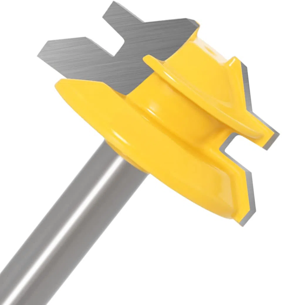 45 Degrés Verrouiller Mitre Routeur Bit + Mèche de Langue + Fraise à Rainurer [ 8mm ], Fraise à Bois pour Outils de Menuiserie