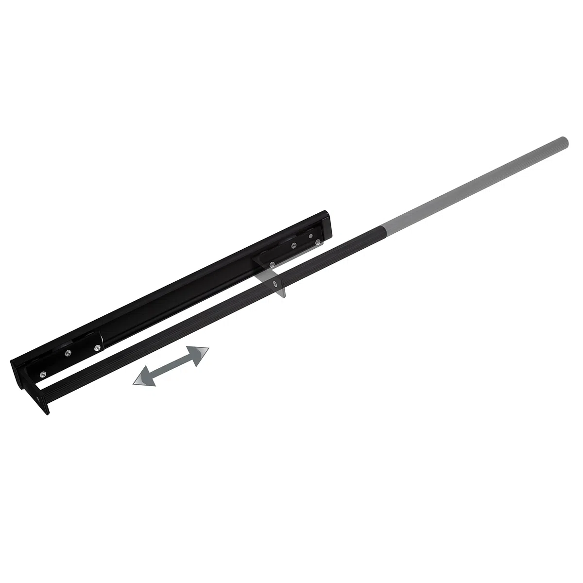SOTECH Porte-Serviettes en Aluminium TED 1 Bras Noir Mat (450-730 mm, télescopique) Porte-Serviettes télescopique pour la Salle de Bains ou la Cuisine
