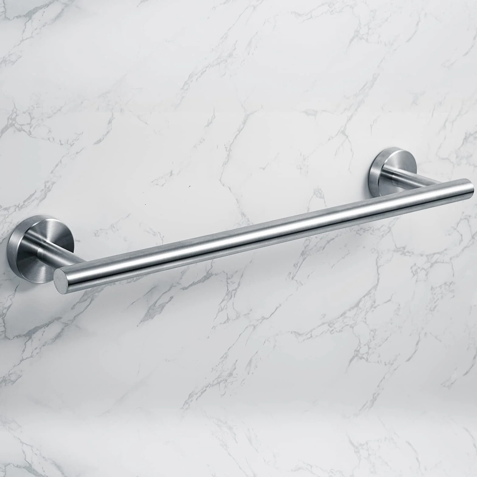 YUET 40cm Barres Porte-Serviettes SUS 304 Acier Inoxydable Murale Antirouille Percage Montage à Vis pour Accessoires de Salle de Bain Cuisine Lavabo, Argenté Brossé