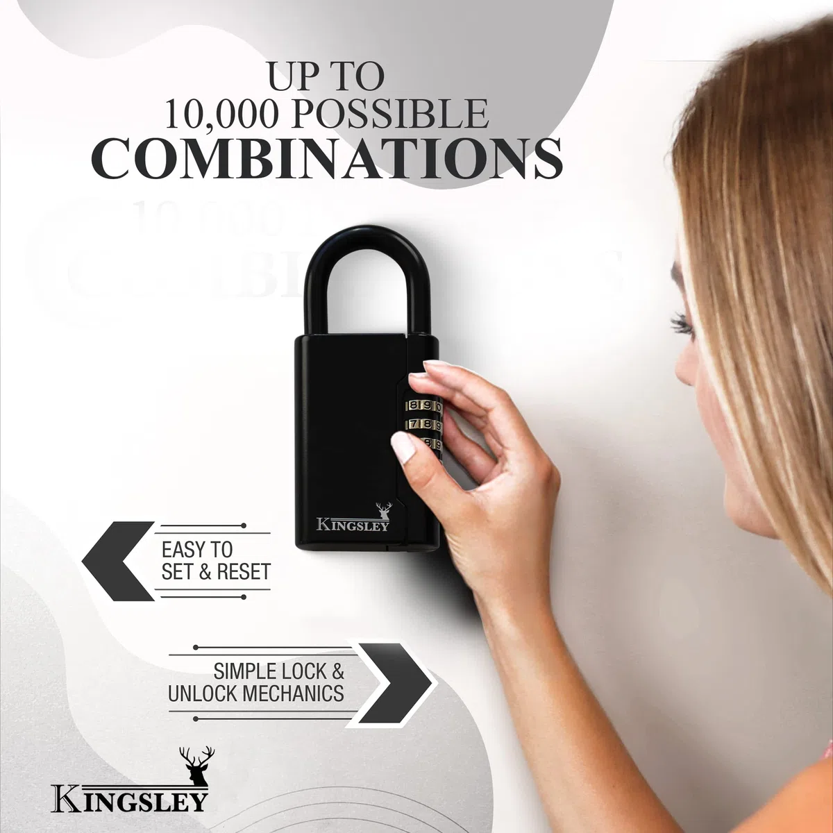 Kingsley Guard-a-key Boîte à serrure pour immobilier Noir