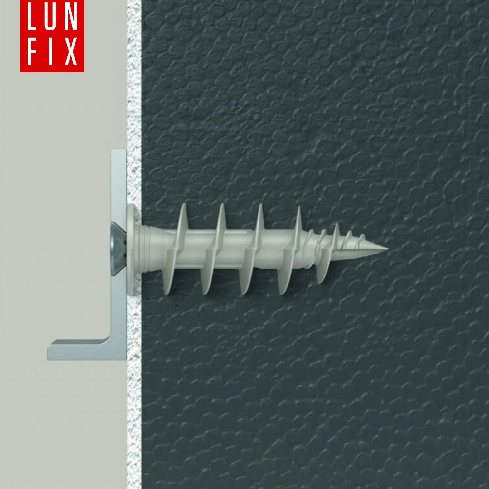 Lot de 100 chevilles d'isolation 85 mm en polyamide, WDVS et polystyrène pour fixation dans l'isolation, plateau Ø 28 mm, pour vis de 4,5 mm, Lun Fix