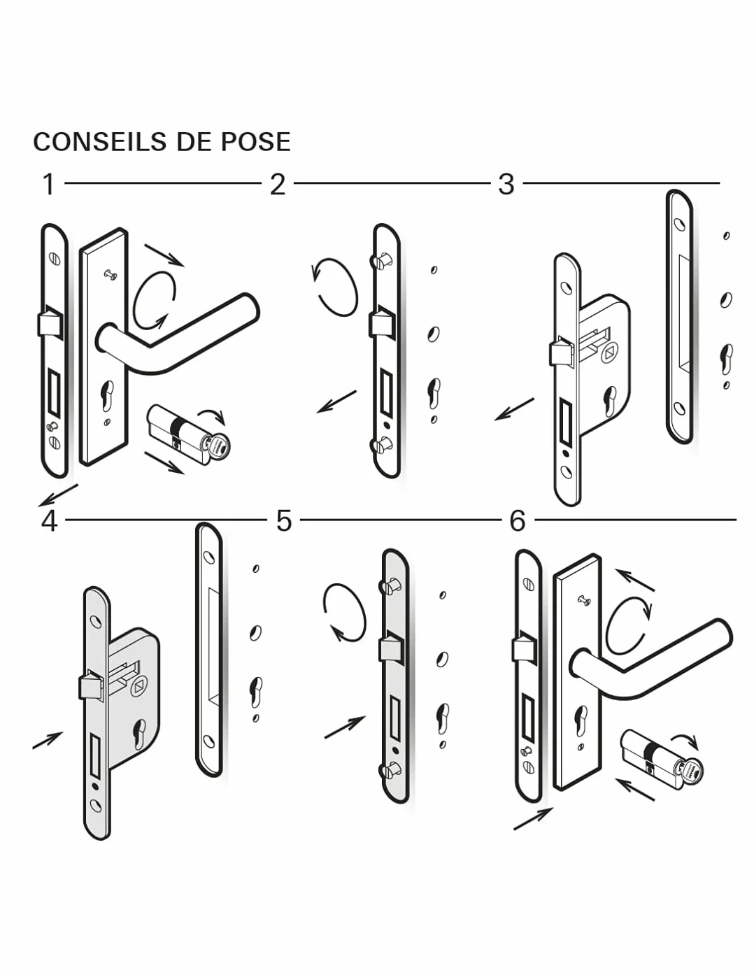 THIRARD - Boîtier de Serrure Encastrable à Cylindre pour Menuiserie Métallique - Axe 32 mm - Bouts Carrés - Zingué - Coffre Acier - Têtière Inox - Demi-Tour Réversible - Pêne Alliage Nickelé - Gris