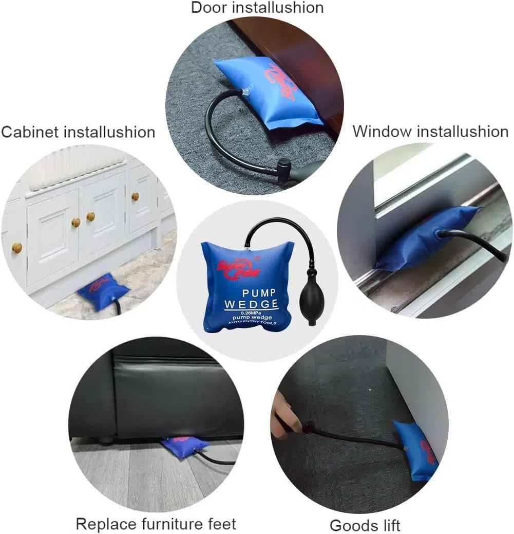 Pompe à coussin gonflable puissante - Outil d'alignement pour portes et fenêtres - Levage de meubles et charges lourdes - Vendue en pack de 8 - Idéale pour les réparations et le bricolage