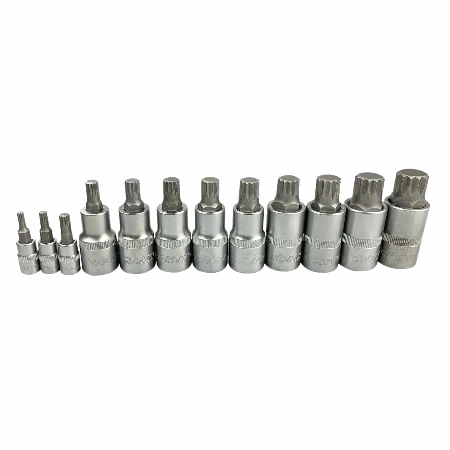 HASKYY Lot de 12 douilles à denture multiple M4 M5 M6 M8 M9 M10 M11 M12 M13 M14 M16 M18
