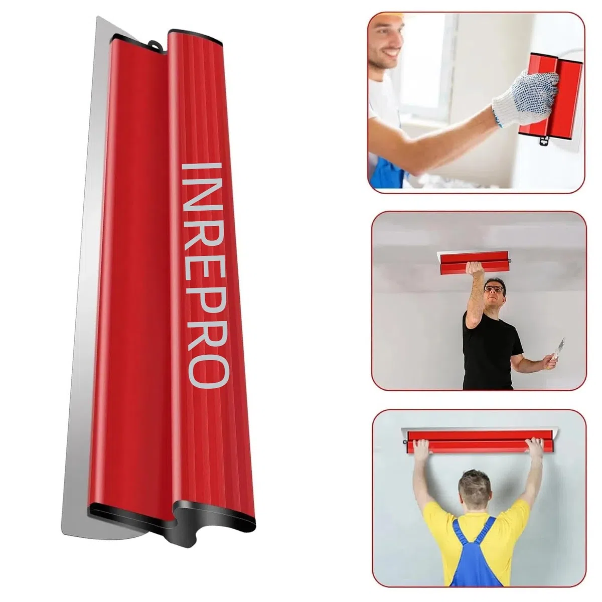 Lame d'écrémage 0.35mm Lame de Spatule de Lissage Grattoir à Cloisons Sèches Professionnel Couteau à Plâtre pour cloison sèche en ciment et en béton (80 CM)
