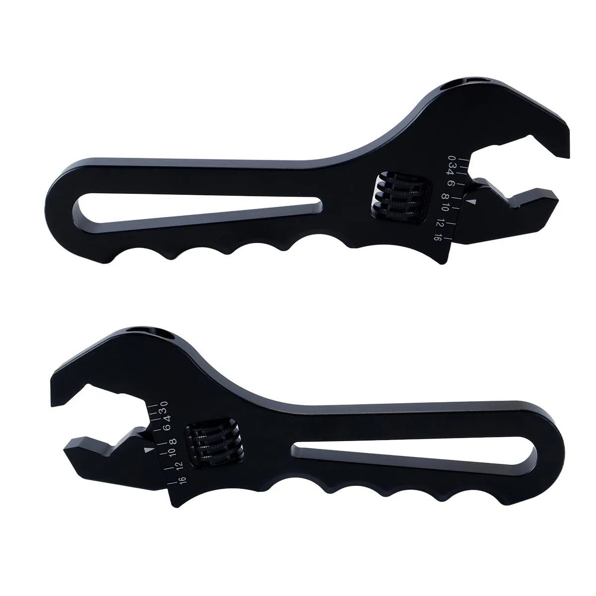 Ausi Clé de montage, clé à tuyau, clé légère en aluminium, outils AN3, AN4, AN6, AN8, AN10, AN12, AN14, AN16 (noir)