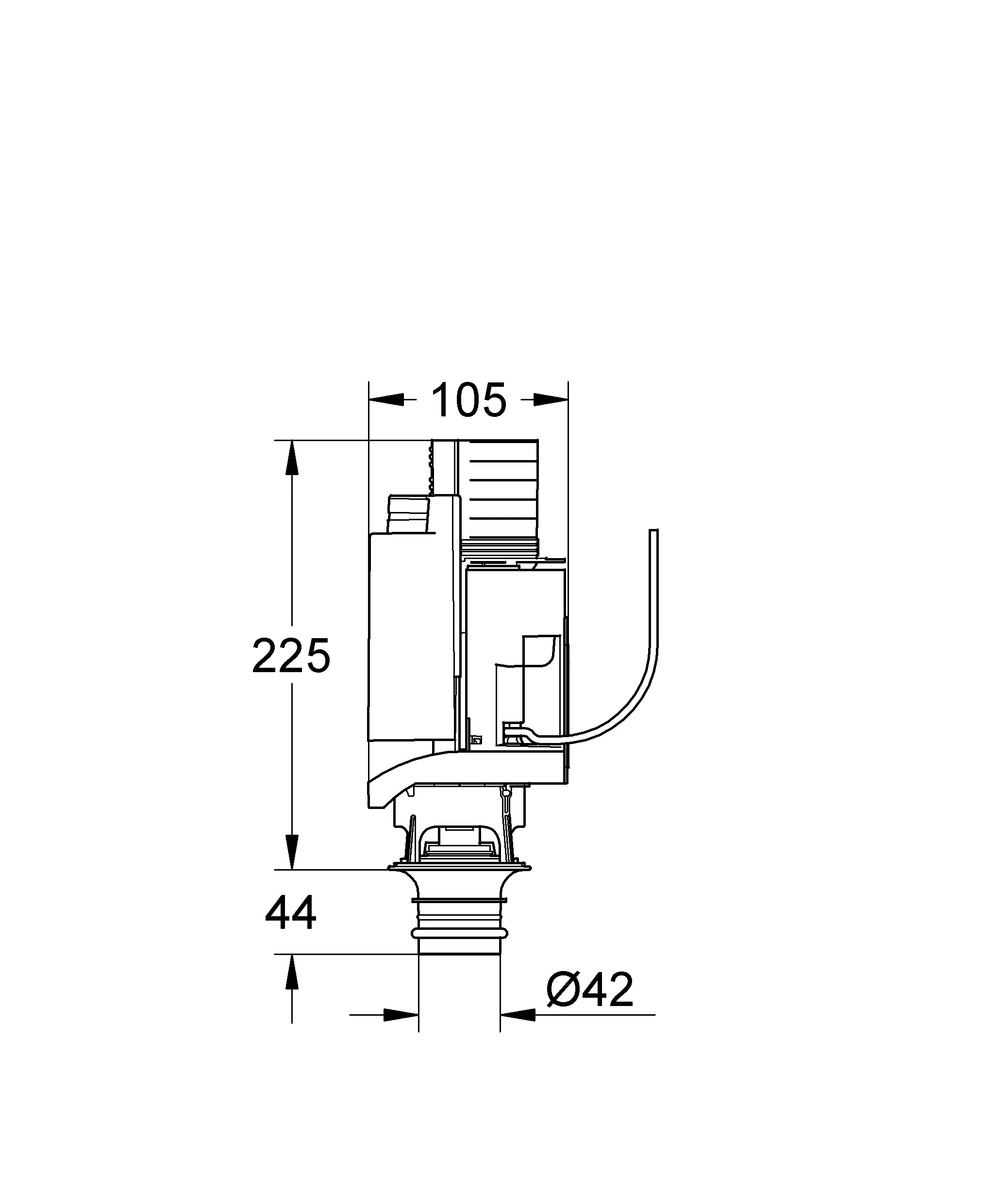 GROHE Mécanisme de Chasse AV1 Pièce Détachée 42314000 (Import Allemagne)