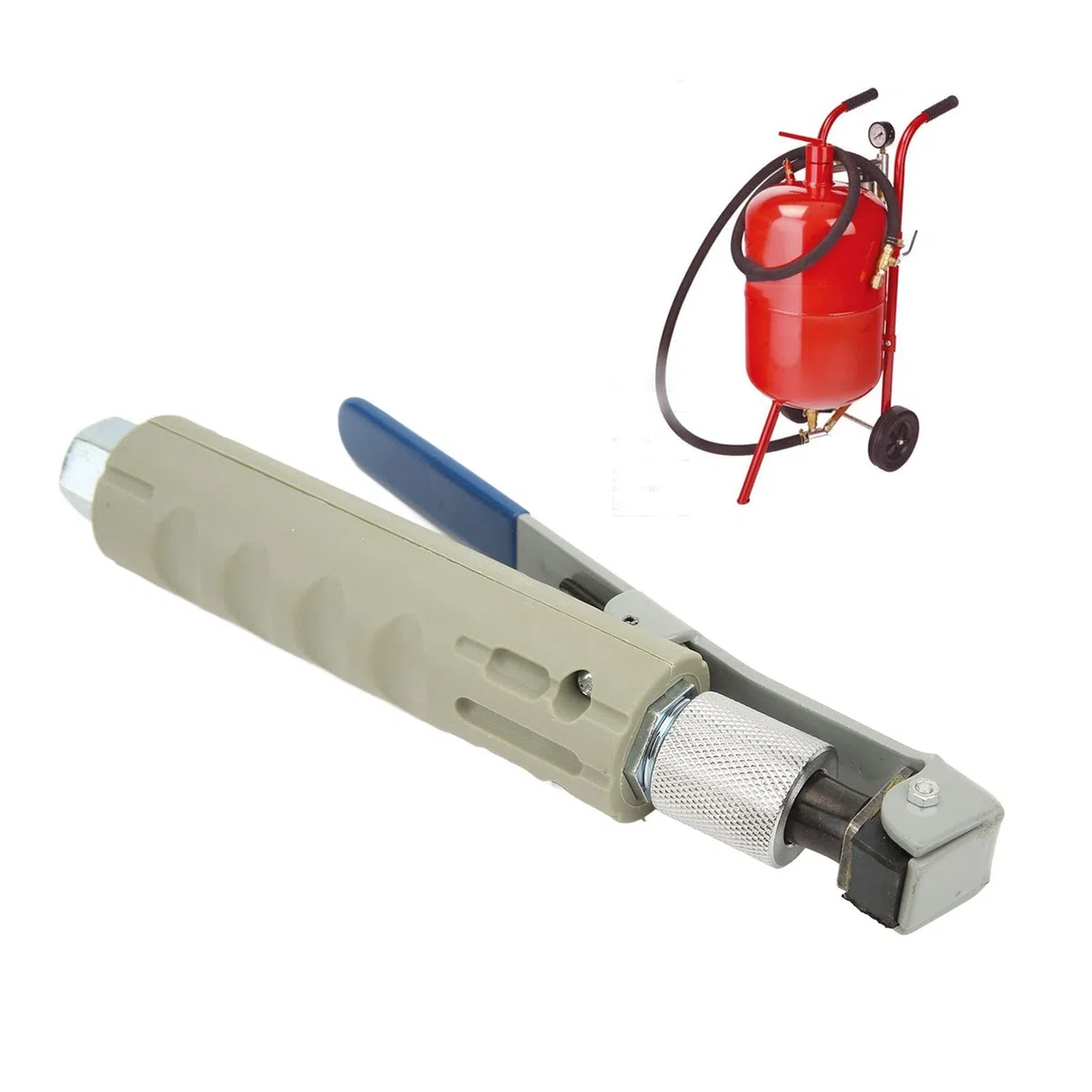 Fockety Pistolet de Sablage, Kit de Pistolet de Sablage Polyvalent avec 3 Buses en Céramique pour éliminer Les Taches de Peinture, Pistolet de Sablage Ergonomique pour Armoire de Sablage