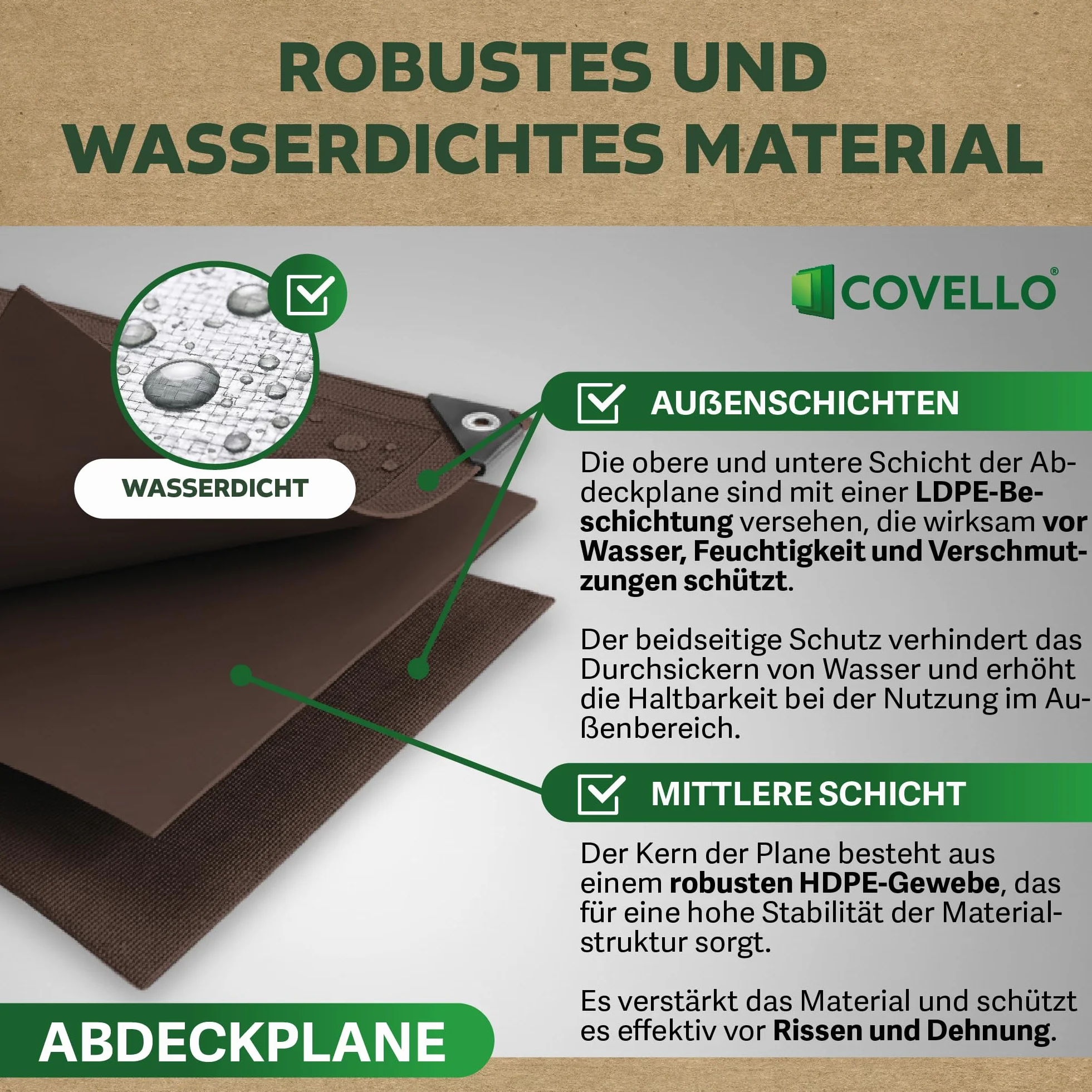 Bâche Professional Line 180g/m² | Bâche de Protection extérieure 6m x 2m | Bâches en polyéthylène avec œillets | Anti-déchirure et Protection UV | Bâches Multiusage I Large Choix de Tailles