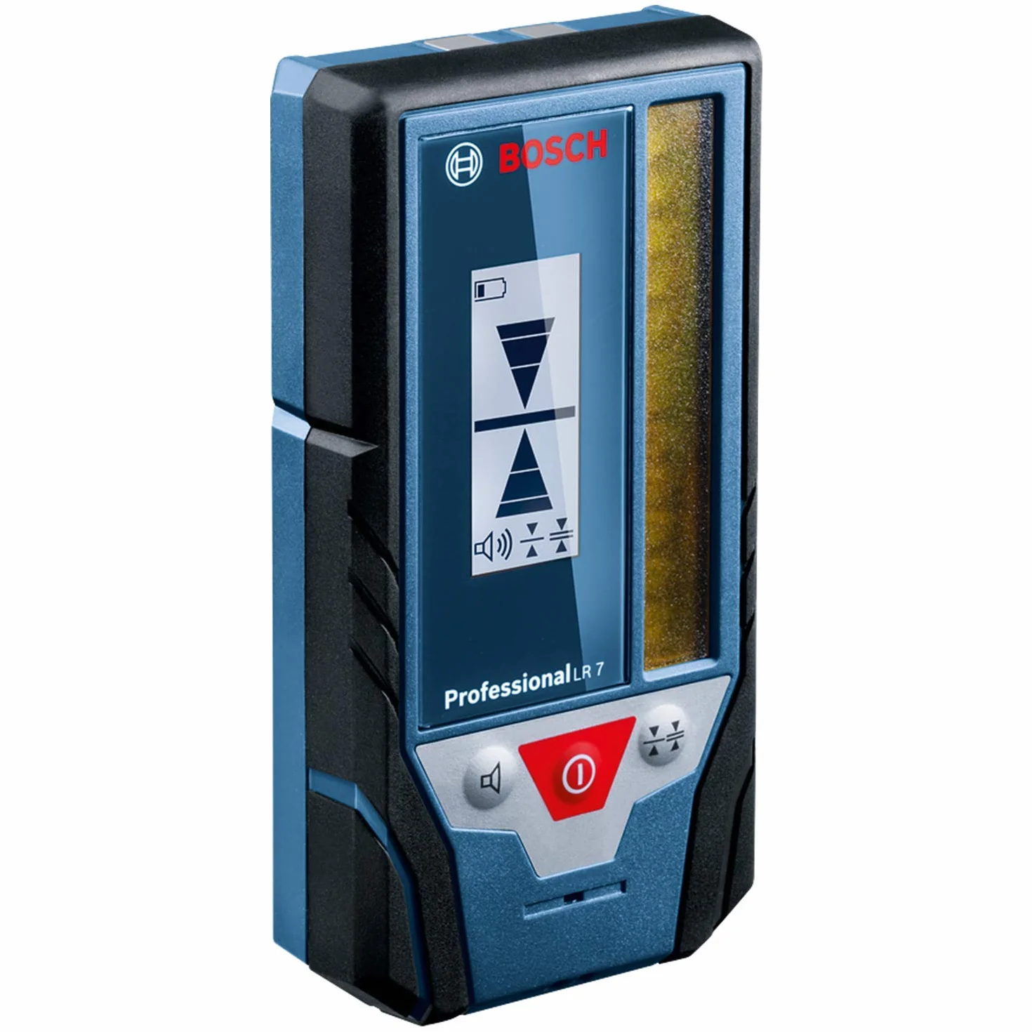 Bosch Professional Cellule de Réception LR 7 (Faisceau Rouge et Vert, 2 Piles 1,5 V AAA, Portée : 5-50 m, Housse de Protection) 0601069J00 Bleu