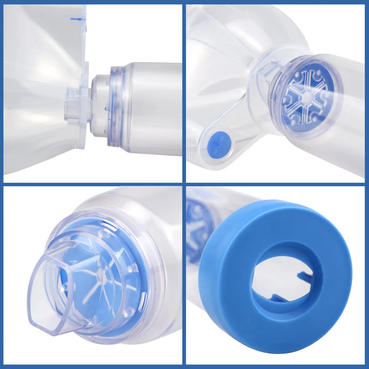 Chamber Plus Flow-Vu antistatique avec masque pour adulte grand (Blue)
