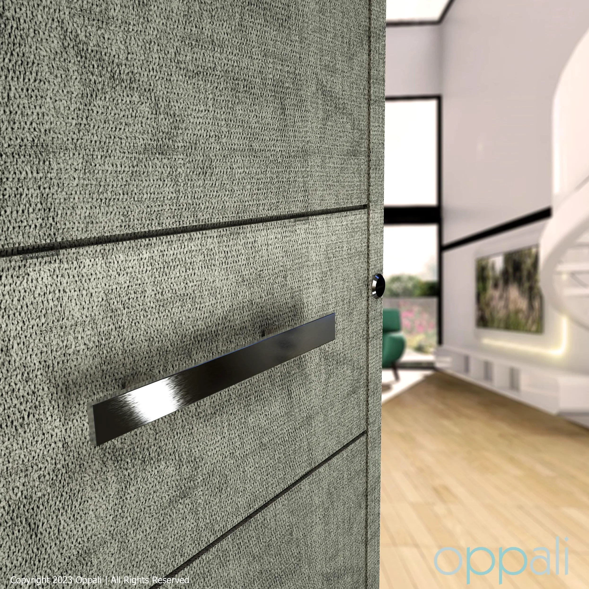 Brossé Acier Inoxydable Matériau de haute qualité Carré Rectangle Poignée de porte d'entrée Art.540 | Rectangle T-Bar | 60cm Longueur Totale