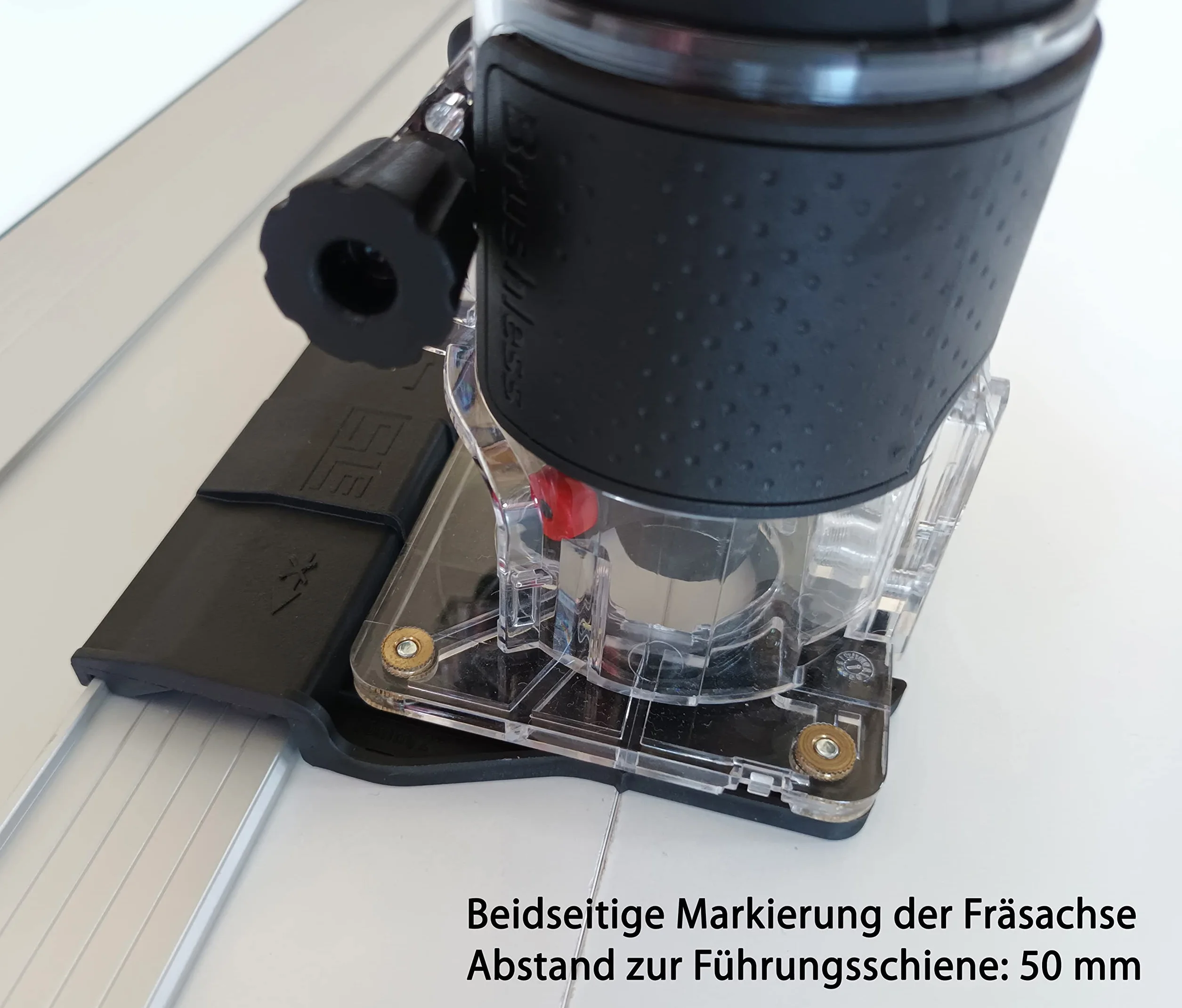 Adaptateur de Rail de Guidage Professionnel pour Bosch GKF 500/550 pour Adaptateur de Fraise de Dégauchissement de Bord pour Rail de Guidage Makita/Bosch/Festool/Mafell