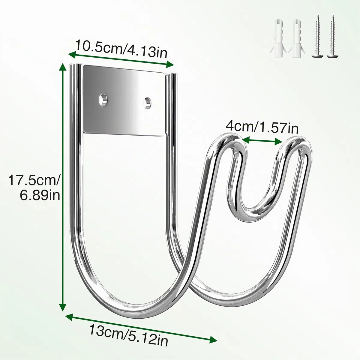 Support de Tuyau en Acier Inoxydable 304 : Support Mural pour Tuyau d’Arrosage – Porte-Tuyau pour Tuyau d’Eau, Rallonge Électrique et Tuyau d’Aspirateur | 1 Pièce