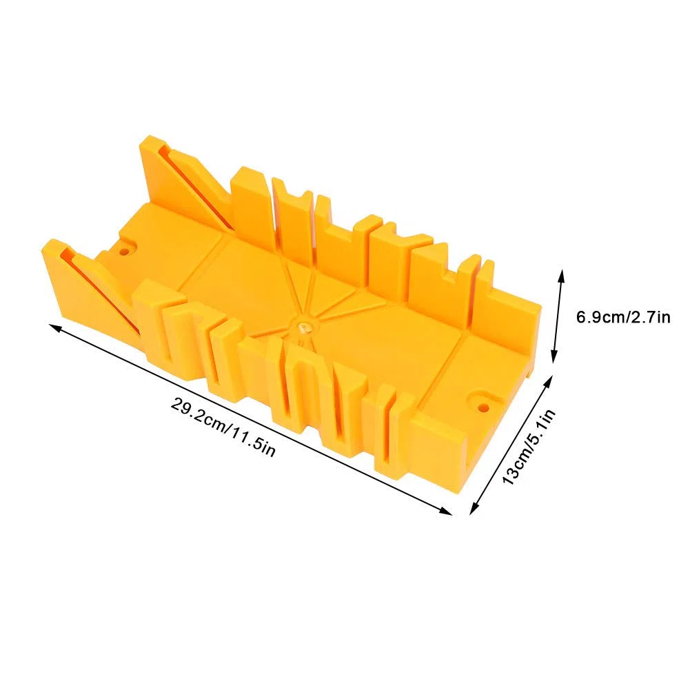 Wakects Scie à bois, Boîte à onglets de serrage en plastique ABS de 30,5 cm avec scie arrière de 35,6 cm pour menuisier