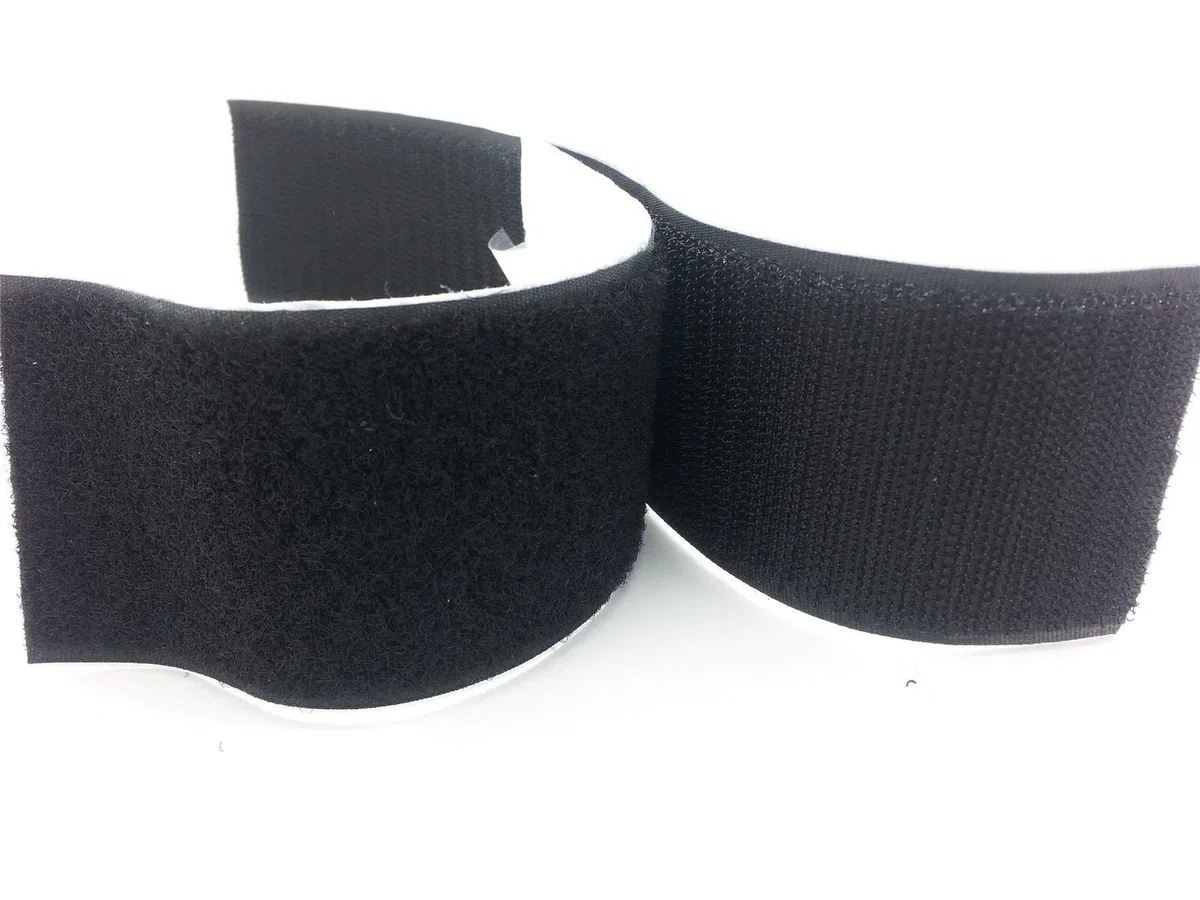 10cm de large (d'environ 10cm de long Crochet et boucle Bande adhÈsive avec ensemble de Super Sticky Colle Tissu en nylon fermeture Noir 5M