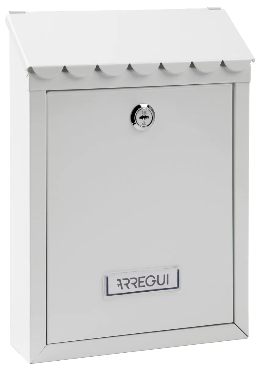 ARREGUI Civic E5721-C Boîte aux lettres extérieure en acier Taille S (courrier DIN A5) Petite boîte aux lettres murale individuelle Facile à installer Blanc