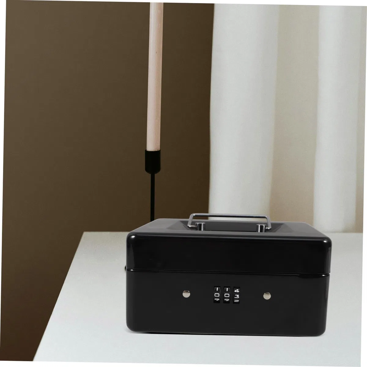 Angoily Boîte De Rangement Sécurisée Avec Cadenas à Code Organisateur De Liquidités Métal Portable Coffre De Pour Documents Et Valeurs Petit Modèle Pour Maison Et Bureau