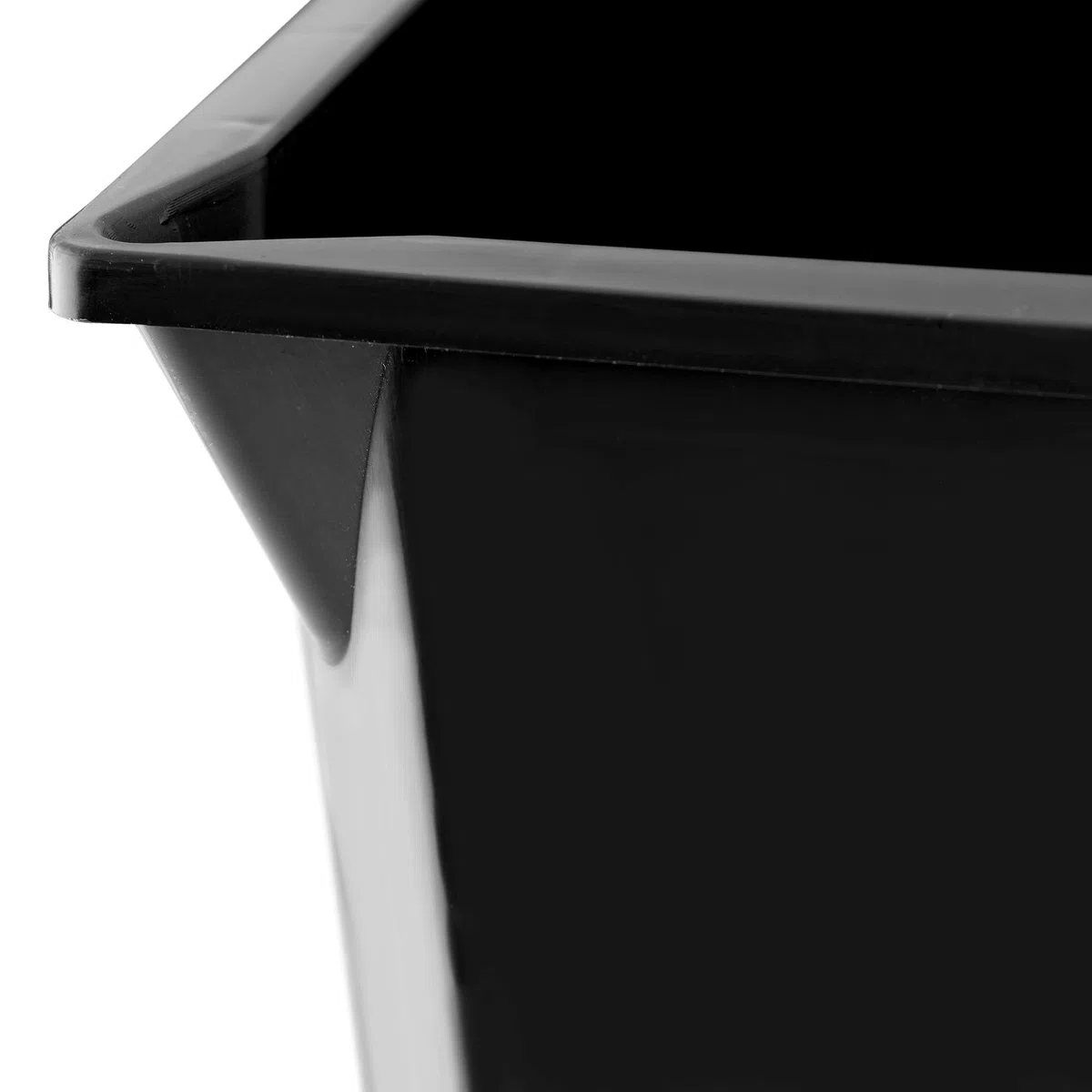 KADAX Lot de 6 seaux de peinture carrés en plastique avec poignée en métal - Seau d'eau robuste avec bord verseur - Pour rénovation, jardin, nettoyage - Rectangulaire, léger - 8 l - Noir