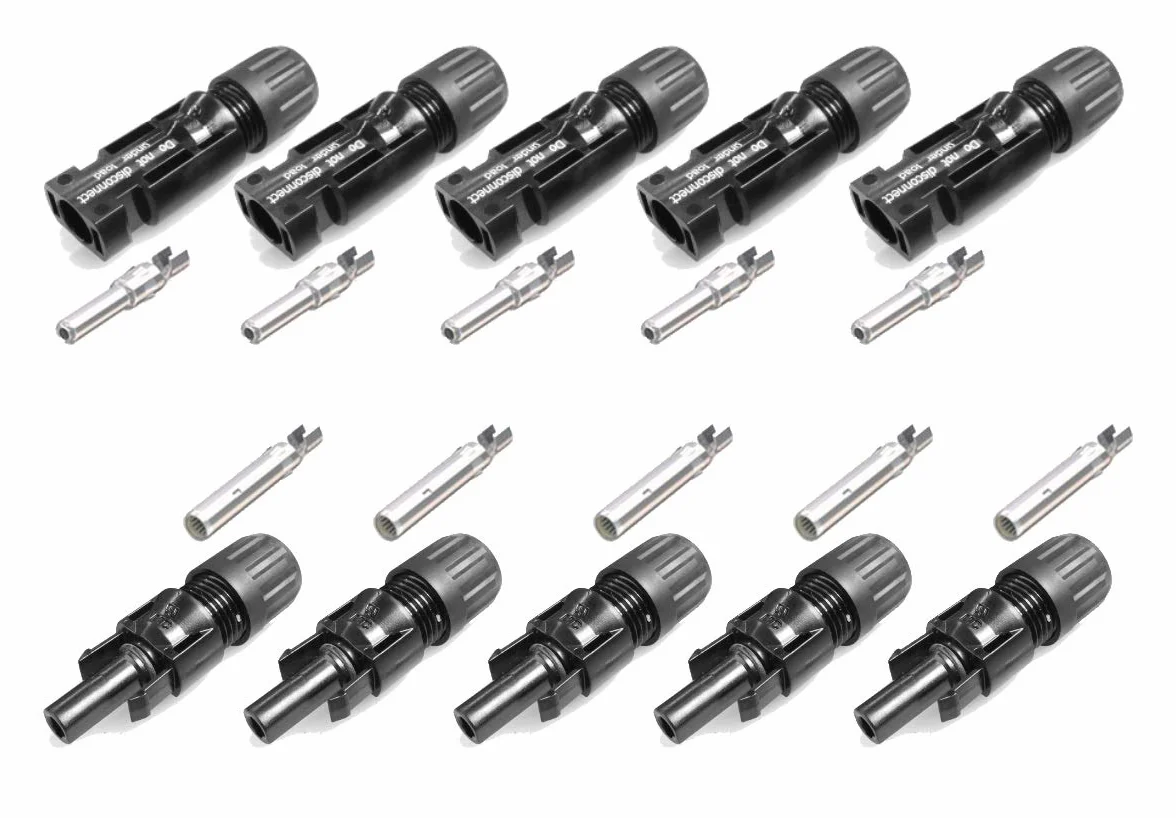 Stäubli Lot de 5 Paires de connecteurs MC4 mâles + mâles 4-6 mm² Type 4 PV-KBT4/6I 5 Paires 4 mm² - 6 mm²