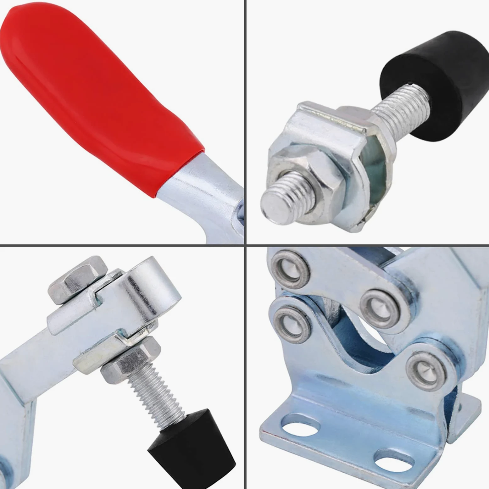 5 Pièces Pince à Genouillère Horizontale 227kg, Serre-Joint à Dégagement Rapide Dispositif de Serrage pour Soudure, Menuiserie