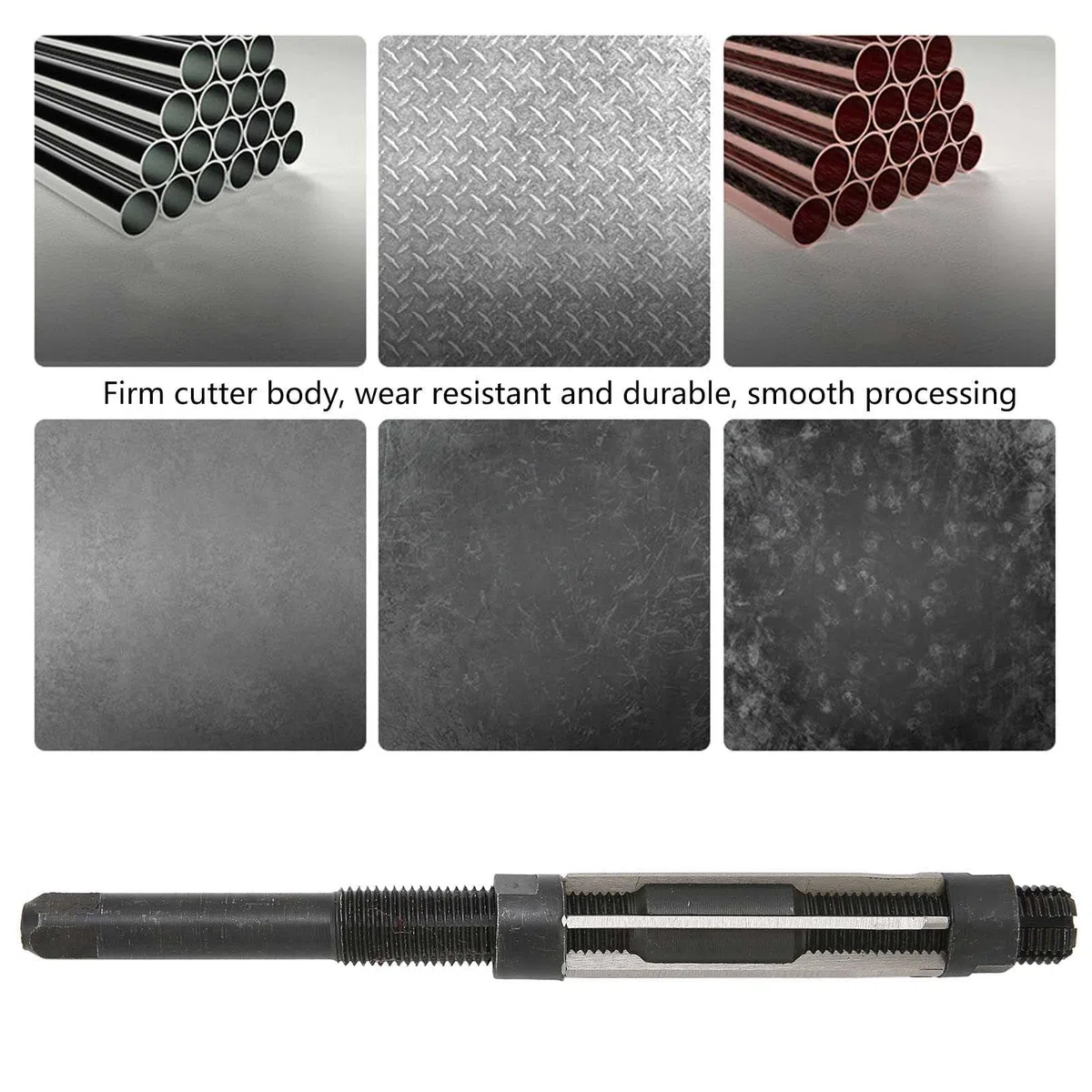 Alésoir Réglable 19-21mm 9SiCr Alésoir à Main Extensible à 6 Cannelures pour Perceuse