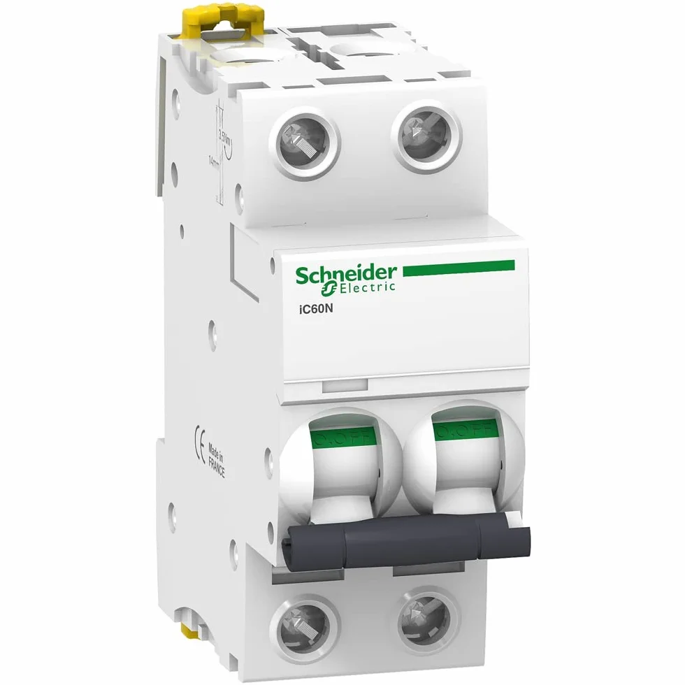 Schneider Electric - Acti9, iC60N disjoncteur 2P 10A courbe C - A9F77210