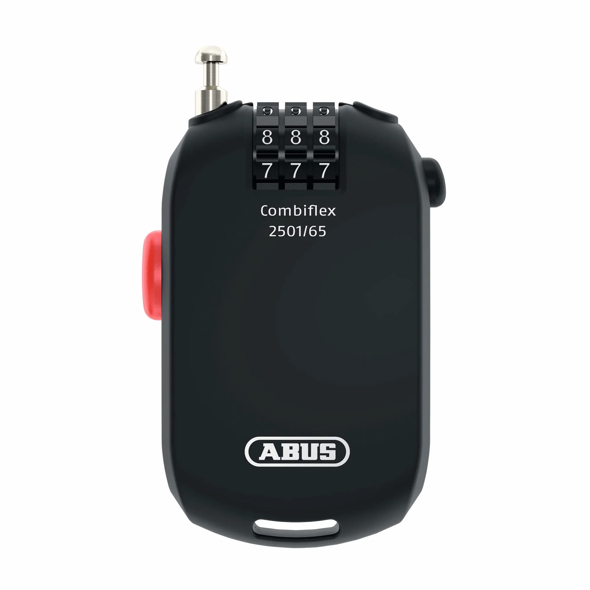 ABUS Antivol spécial Combiflex 2501/65 - Convient comme antivol pour Les Bagages, Les Skis, Les Casques - avec Code chiffré - Noir