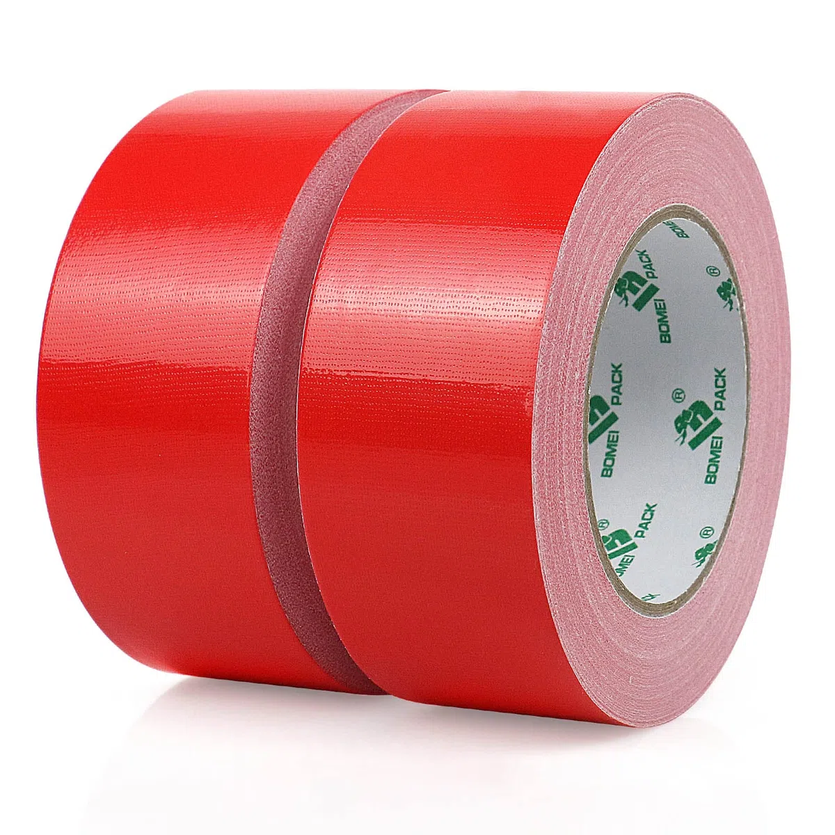 BOMEI PACK Lot de 2 rouleaux de ruban adhésif rouge de 50 mm x 30 m – Ruban adhésif et imperméable pour réparation professionnelle et ruban Gaffer en tissu super résistant
